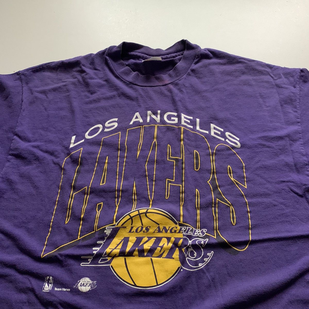 NBA × Vintage Vintage 90s Los Angeles Lakers NBA Graphic T Shirt Men's XXL Size US XXL / EU 58 / 5 - 2 Thumbnail