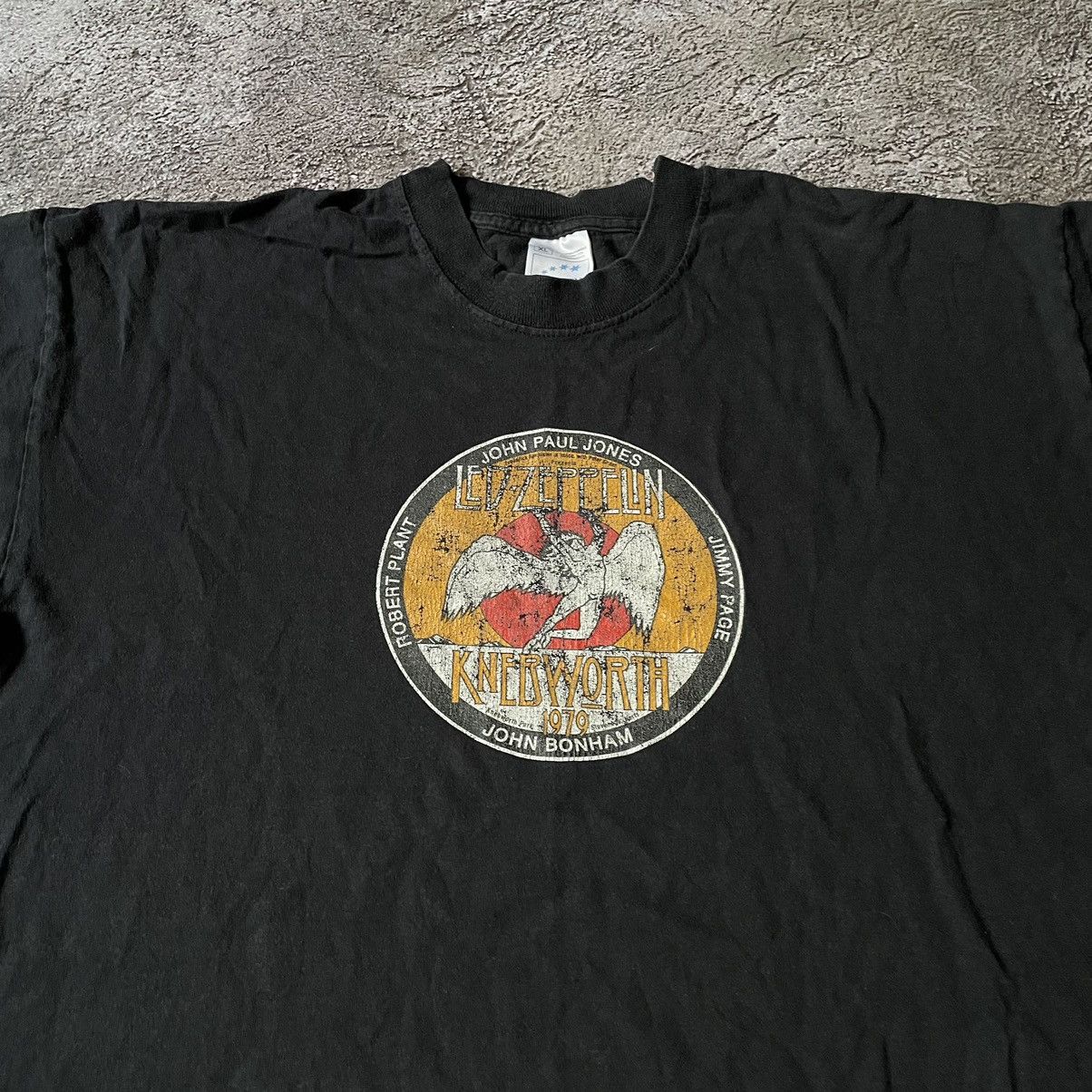 Band Tees Vintage 90s LED ZEPPELIN ABSTRACT CREEPY HORROR SKELETON Size US XL / EU 56 / 4 - 5 Thumbnail