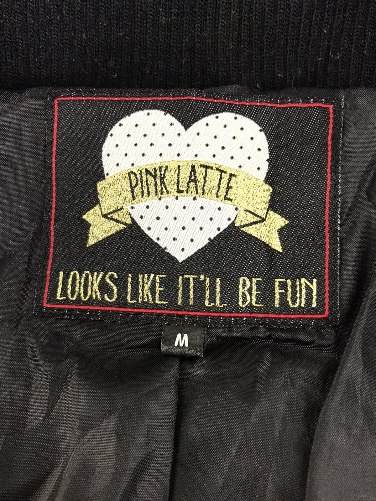 Japanese Brand Pink Latte Varsity Jacket Wool Quilted Inner Snap Button Size US S / EU 44-46 / 1 - 6 Thumbnail