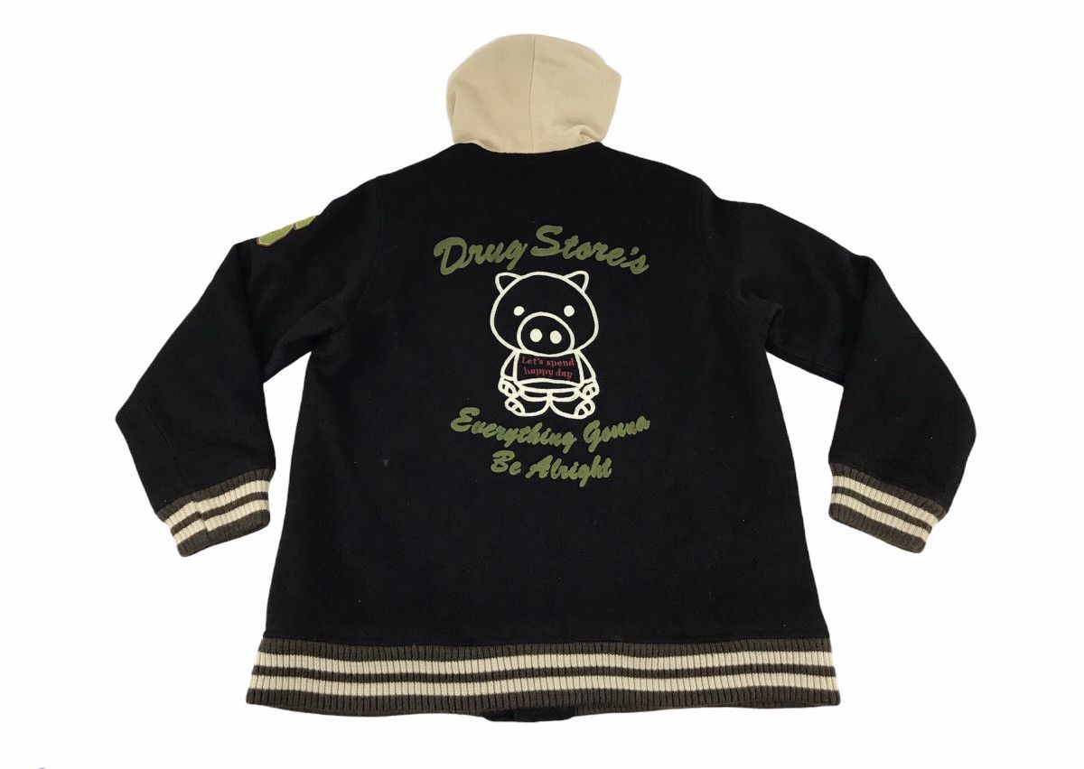 Japanese Brand Hype Drug Store's Varsity Jacket Hoodie Wool Quilted Inner Size US L / EU 52-54 / 3 - 1 Thumbnail
