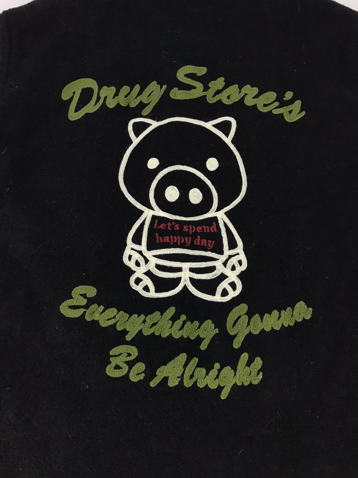 Japanese Brand Hype Drug Store's Varsity Jacket Hoodie Wool Quilted Inner Size US L / EU 52-54 / 3 - 3 Thumbnail