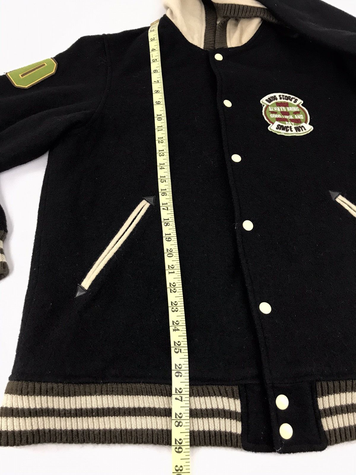 Japanese Brand Hype Drug Store's Varsity Jacket Hoodie Wool Quilted Inner Size US L / EU 52-54 / 3 - 13 Thumbnail