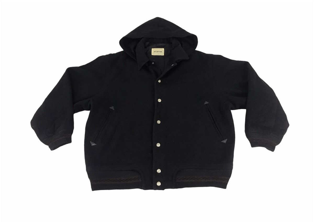Japanese Brand Atelier Sab Autumn Winter Varsity Jacket Hoodie Size US L / EU 52-54 / 3 - 1 Thumbnail