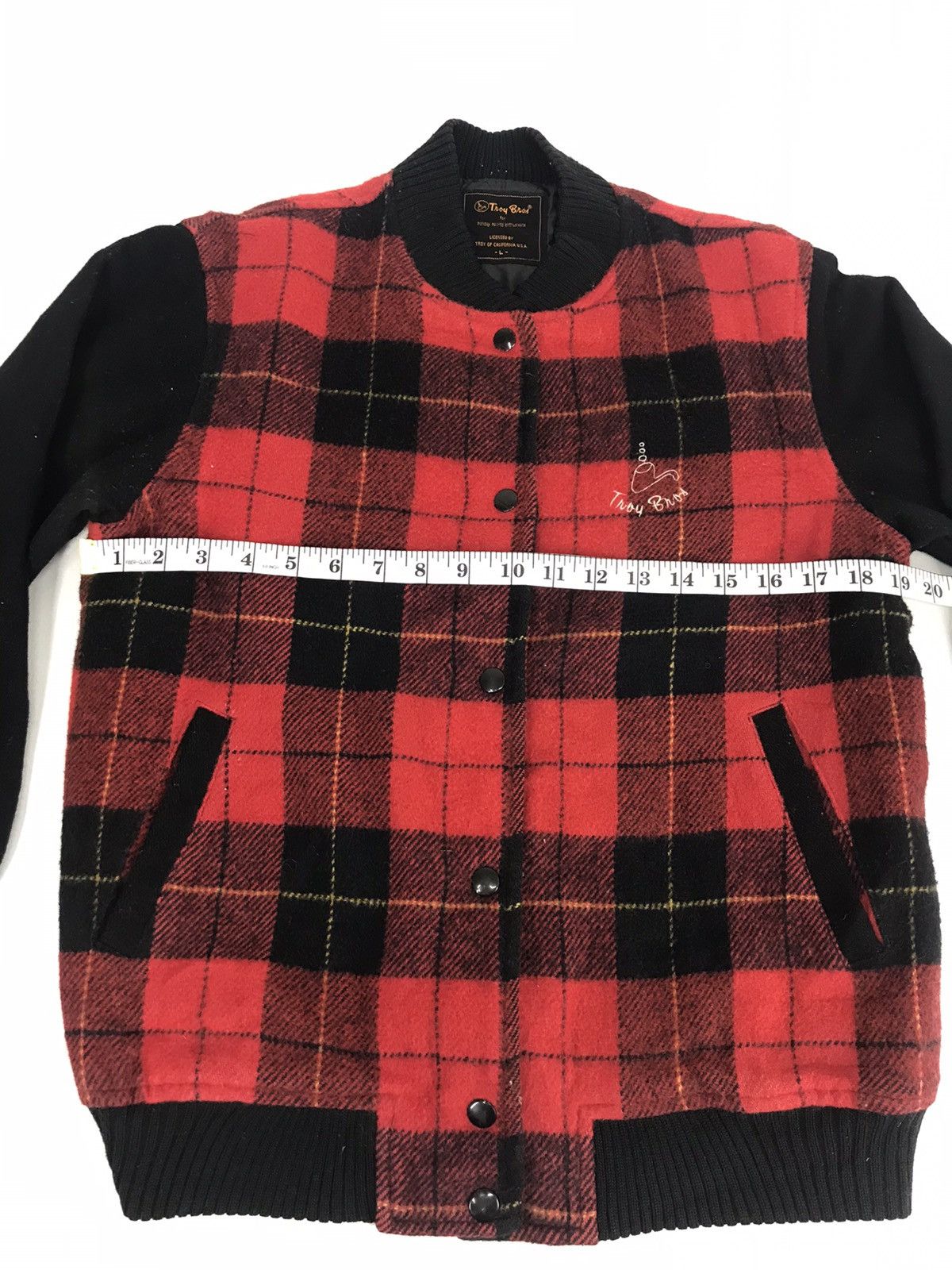 Japanese Brand Vintage Troy Bros California Plaid Checked Varsity Jacket Size US S / EU 44-46 / 1 - 9 Thumbnail