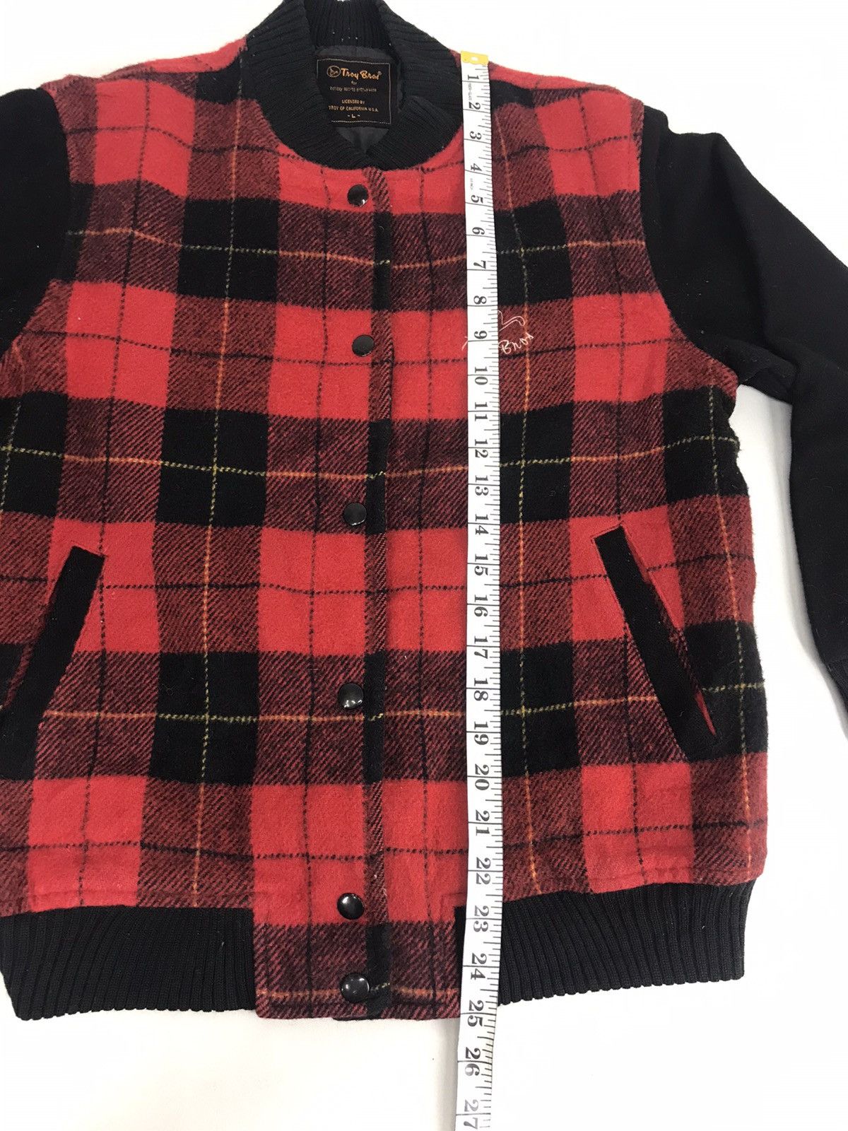Japanese Brand Vintage Troy Bros California Plaid Checked Varsity Jacket Size US S / EU 44-46 / 1 - 10 Thumbnail