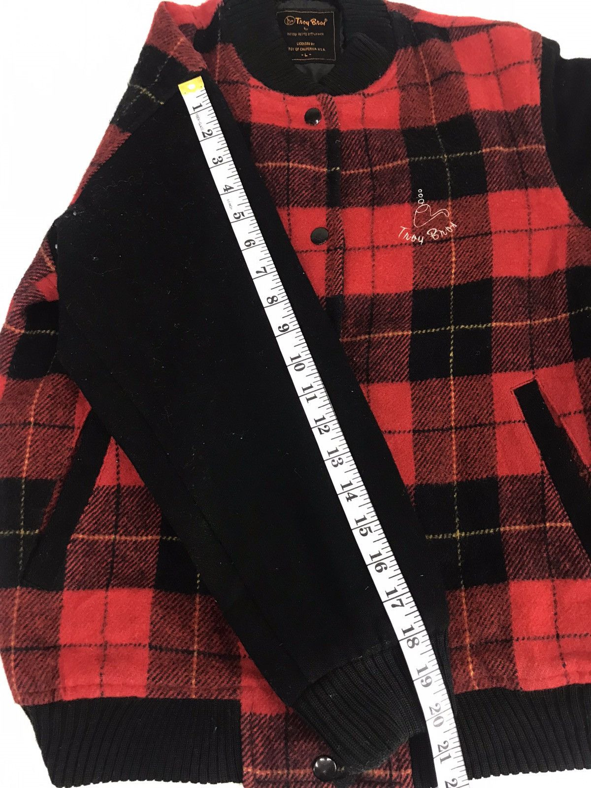 Japanese Brand Vintage Troy Bros California Plaid Checked Varsity Jacket Size US S / EU 44-46 / 1 - 11 Thumbnail