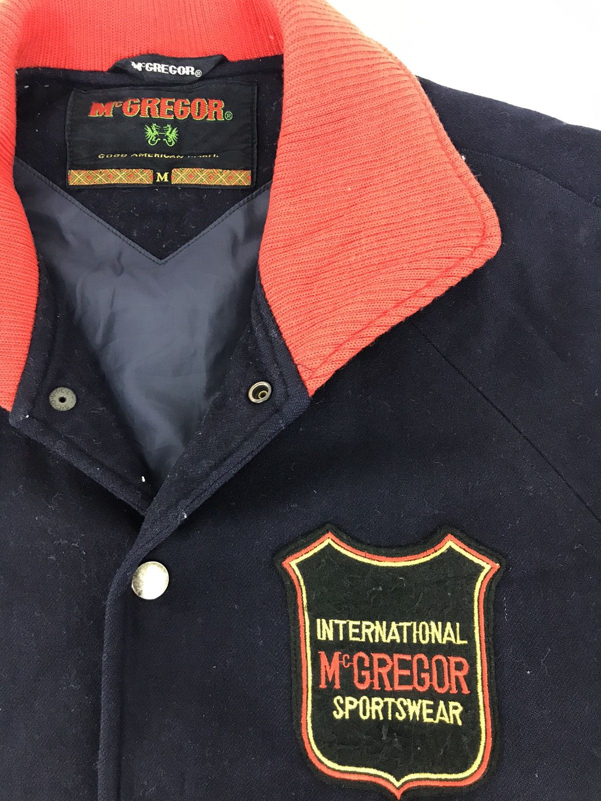 McGregor × Vintage 90s Mcgregor International Sportswear Varsity Jacket Wool Size US M / EU 48-50 / 2 - 2 Thumbnail