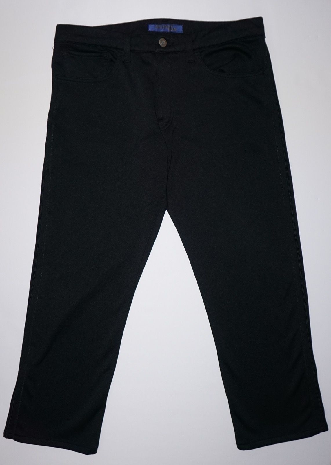 Pre-owned Comme Des Garcons X Junya Watanabe Aw15 Cropped Side Striped Trousers In Black