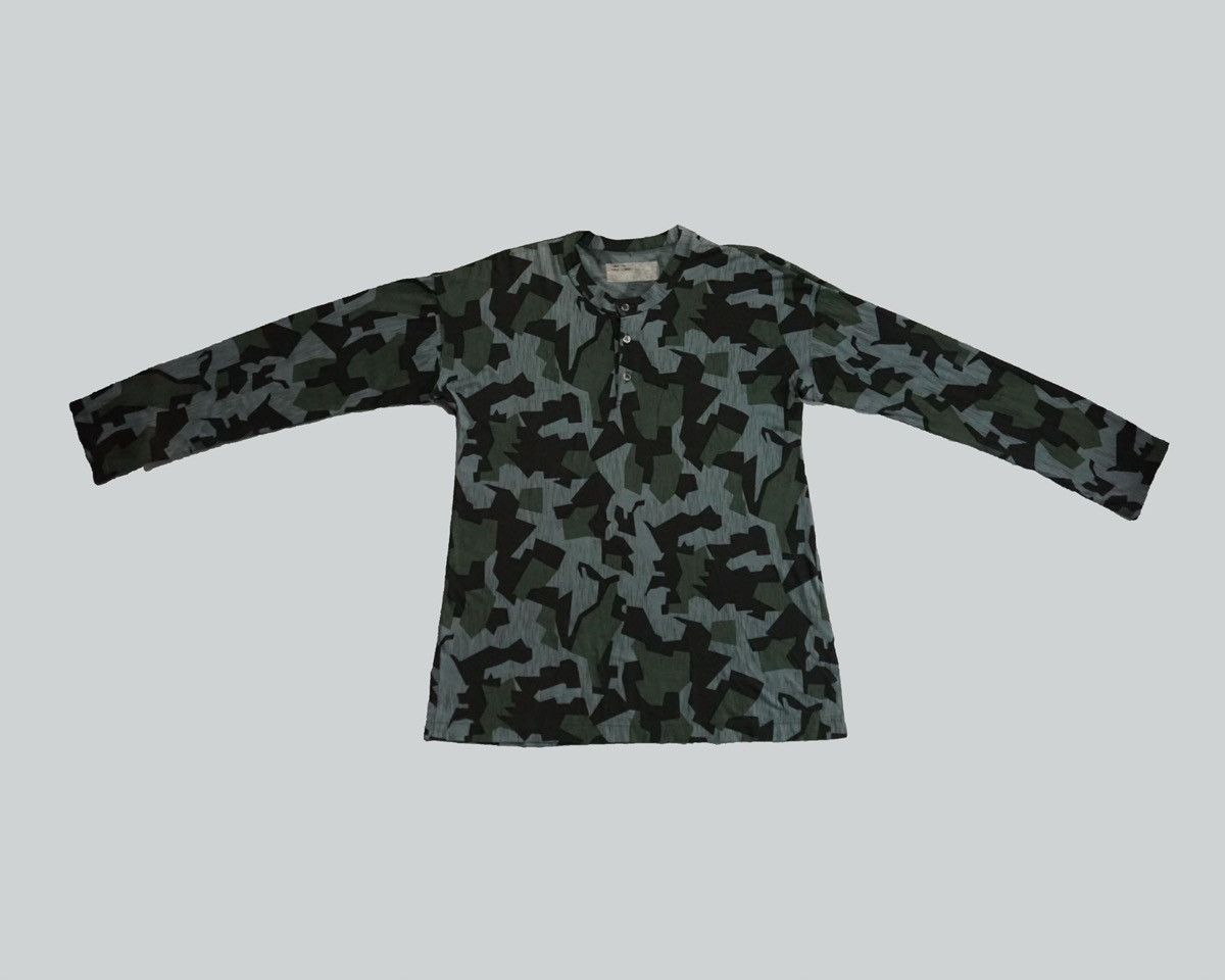 image of Comme Des Garcons x Comme Des Garcons Homme Ad 1998 Camo Buttoned Longsleeve Shirt (Size Medium)