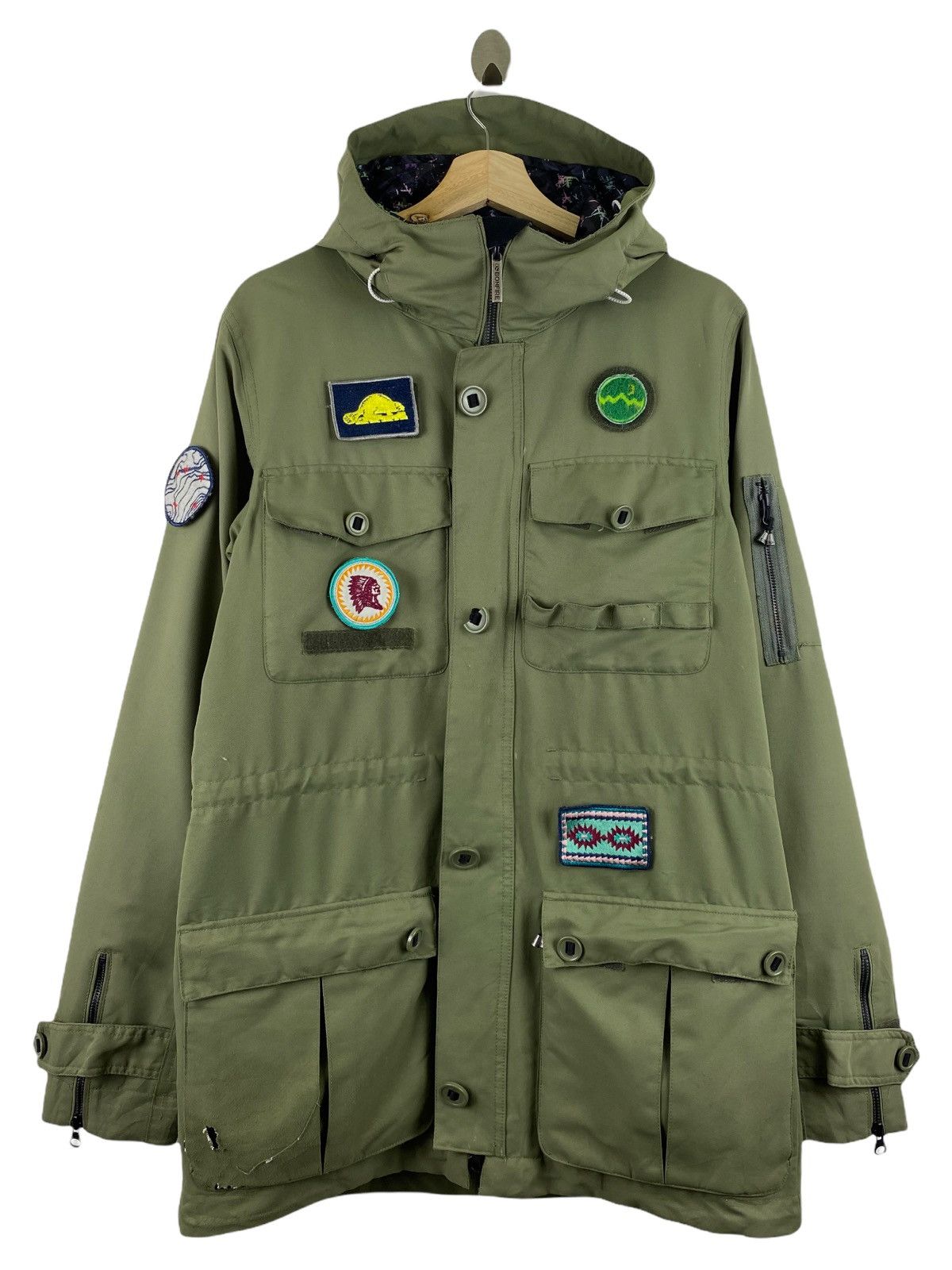 image of Bonfire Waterproof Parka Jacket in Military Green, Men's (Size Medium)