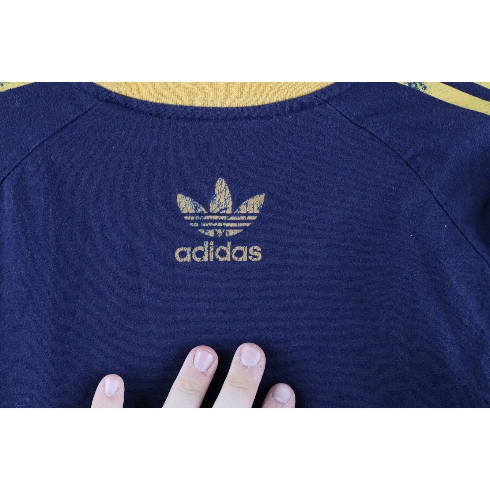 Adidas Adidas Retro University of Michigan Spell Out Ringer T-Shirt Size US S / EU 44-46 / 1 - 6 Thumbnail