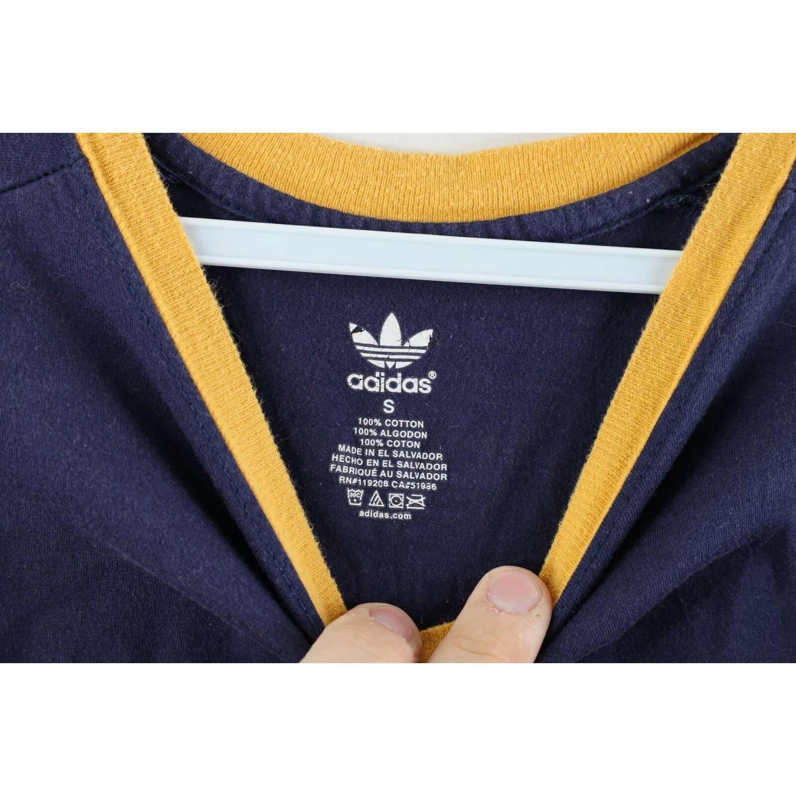 Adidas Adidas Retro University of Michigan Spell Out Ringer T-Shirt Size US S / EU 44-46 / 1 - 5 Thumbnail