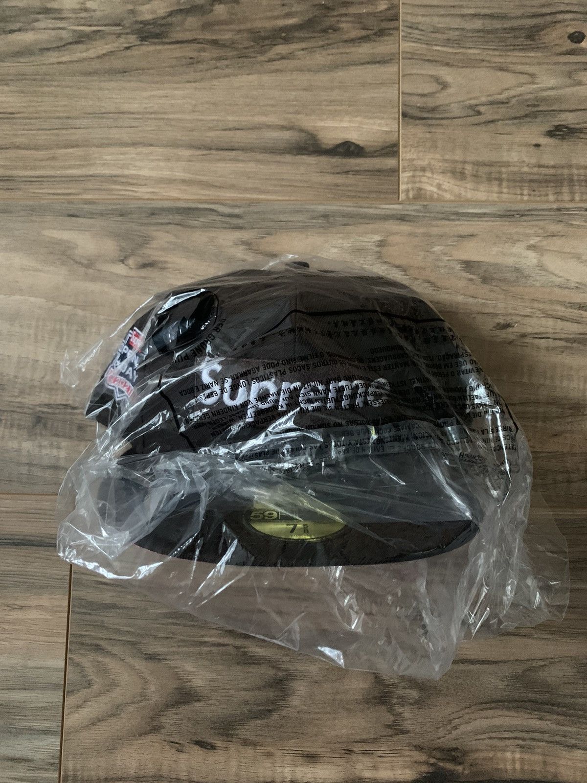 image of Supreme No Comp Box Logo New Era in Brown, Men's
