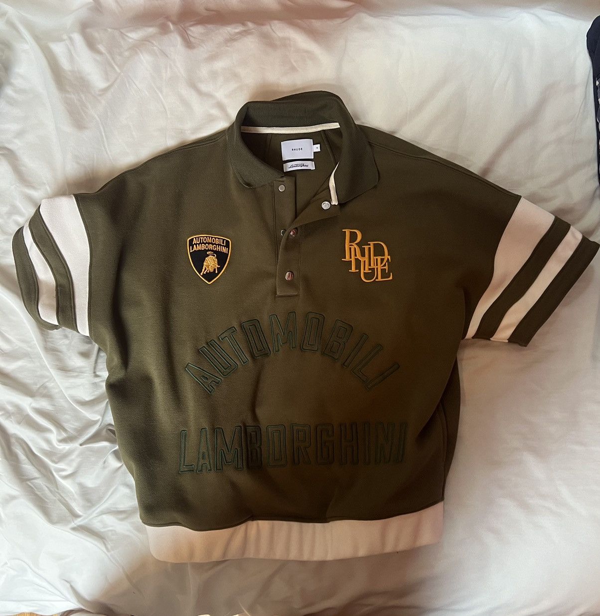 RHUDE RACING CHECKERED KNITTED POLO main image 1