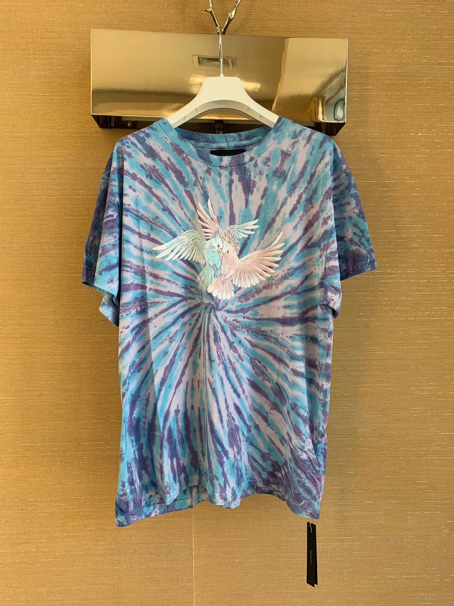 image of Amiri Lovebirds Tie Dye Tee In Multicolor, Men's (Size XS)