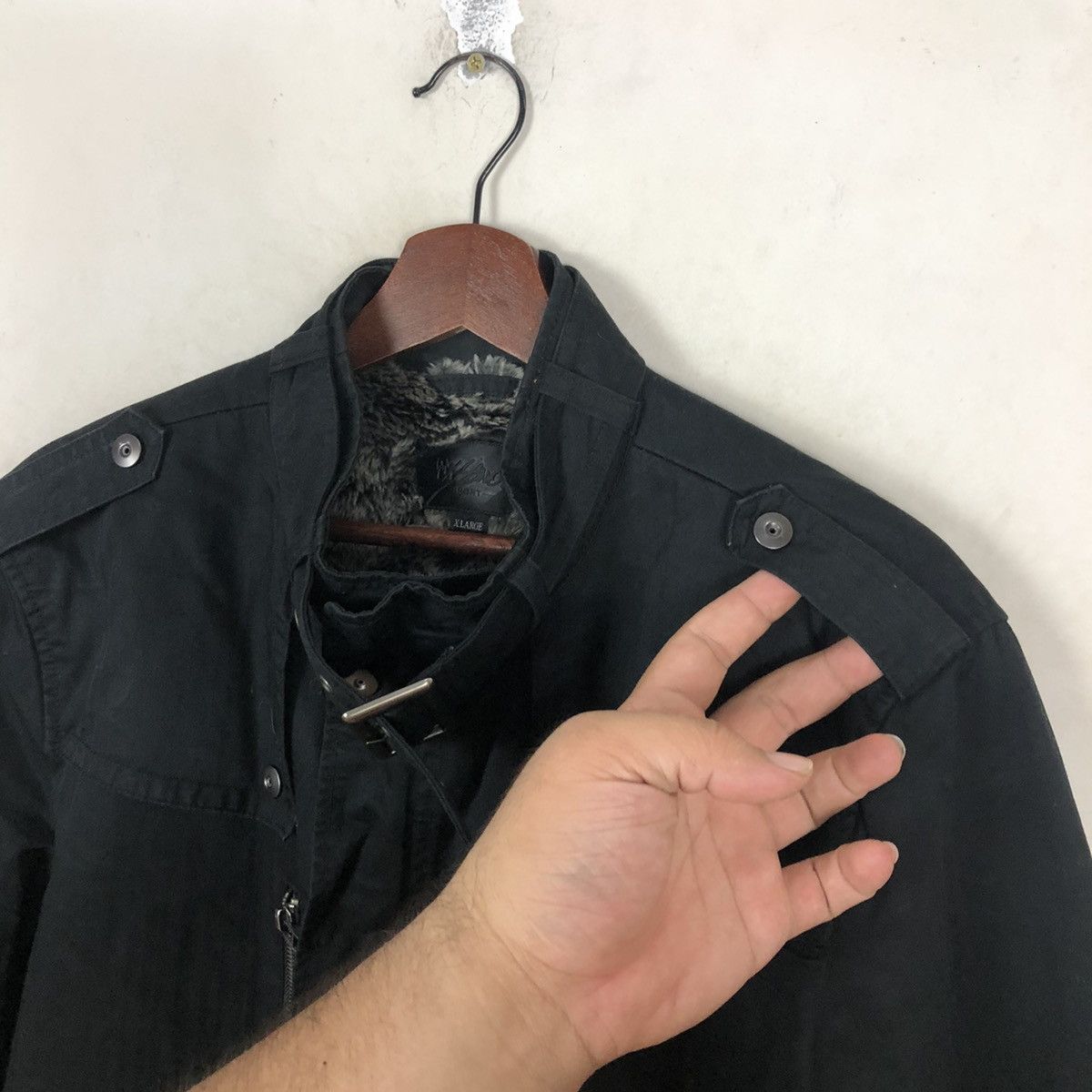 Japanese Brand MOSSIMO PARACHUTE BIKER JACKET MINK FUR LINING NICE DESIGN Size US XL / EU 56 / 4 - 5 Thumbnail