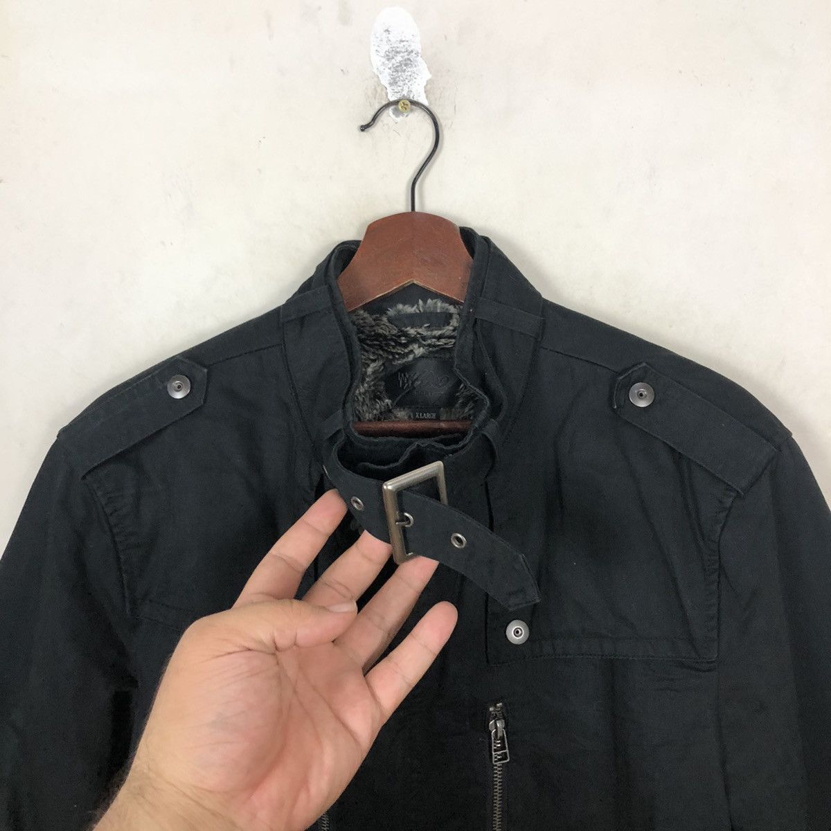 Japanese Brand MOSSIMO PARACHUTE BIKER JACKET MINK FUR LINING NICE DESIGN Size US XL / EU 56 / 4 - 3 Thumbnail