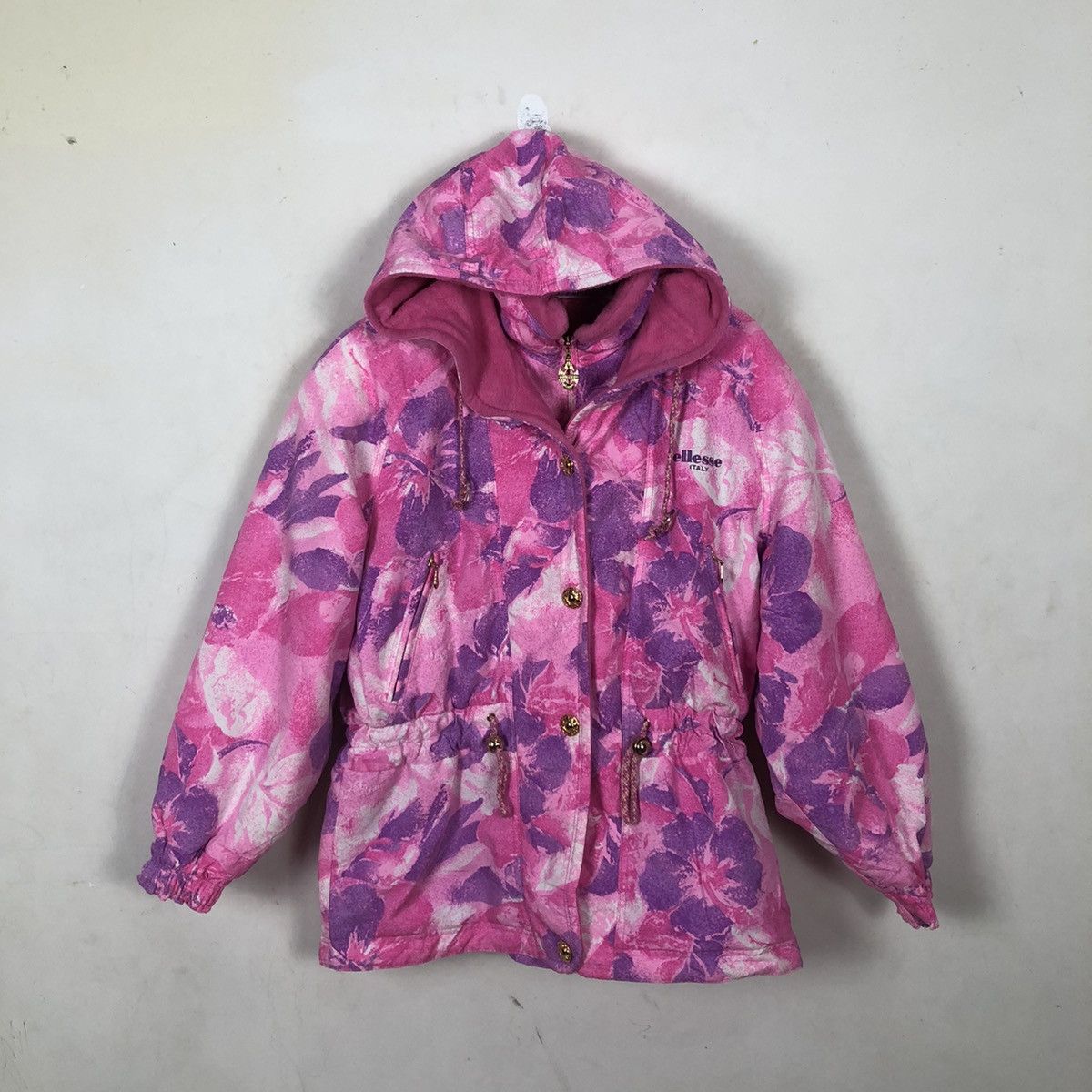 Ellesse FLORAL PINK FULLPRINT SKI JACKET ELLESSE ITALY Size US L / EU 52-54 / 3 - 11 Thumbnail