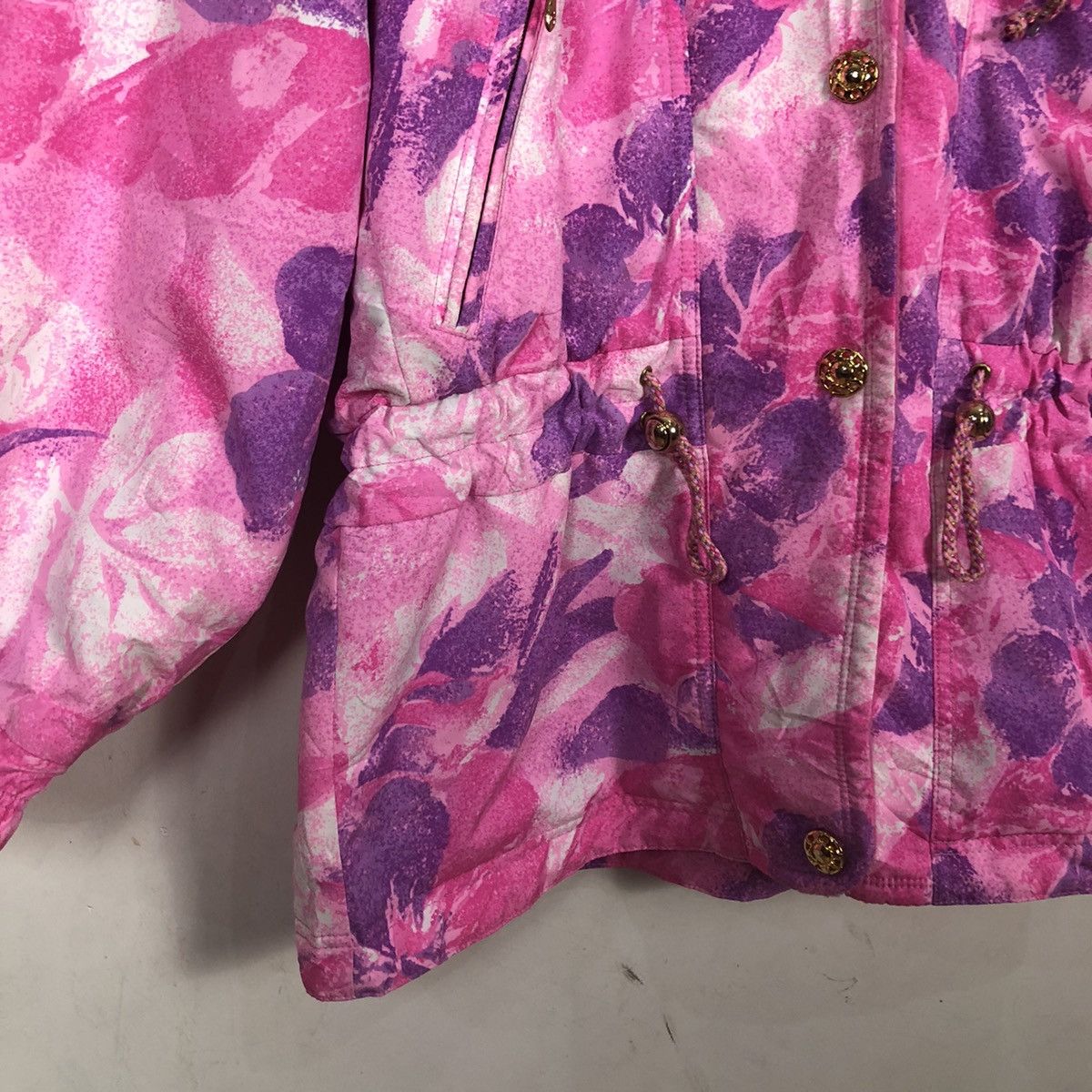 Ellesse FLORAL PINK FULLPRINT SKI JACKET ELLESSE ITALY Size US L / EU 52-54 / 3 - 8 Thumbnail