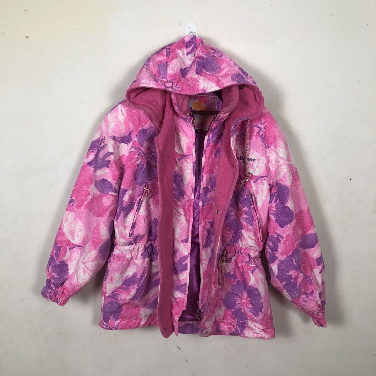 Ellesse FLORAL PINK FULLPRINT SKI JACKET ELLESSE ITALY Size US L / EU 52-54 / 3 - 12 Thumbnail