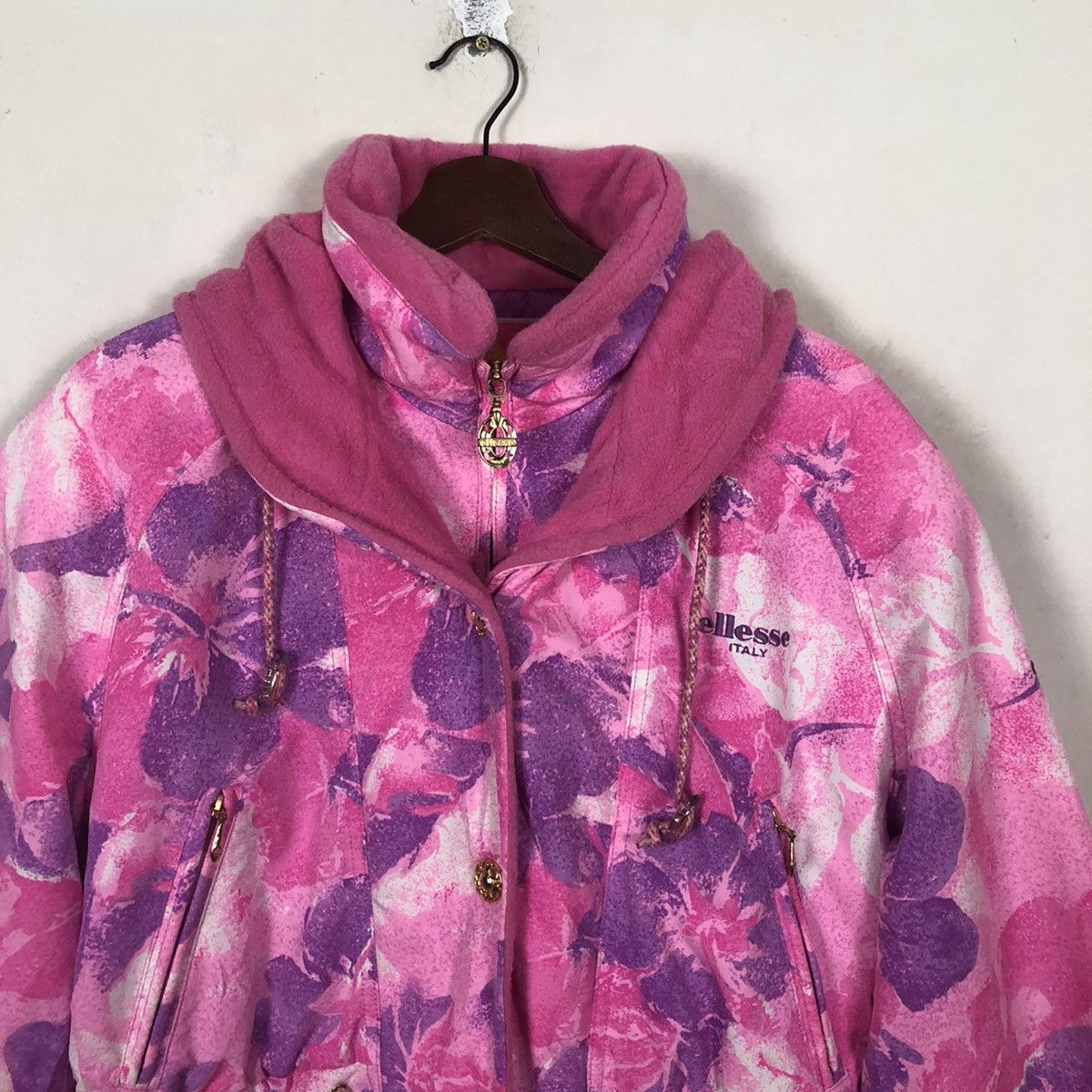 Ellesse FLORAL PINK FULLPRINT SKI JACKET ELLESSE ITALY Size US L / EU 52-54 / 3 - 3 Thumbnail