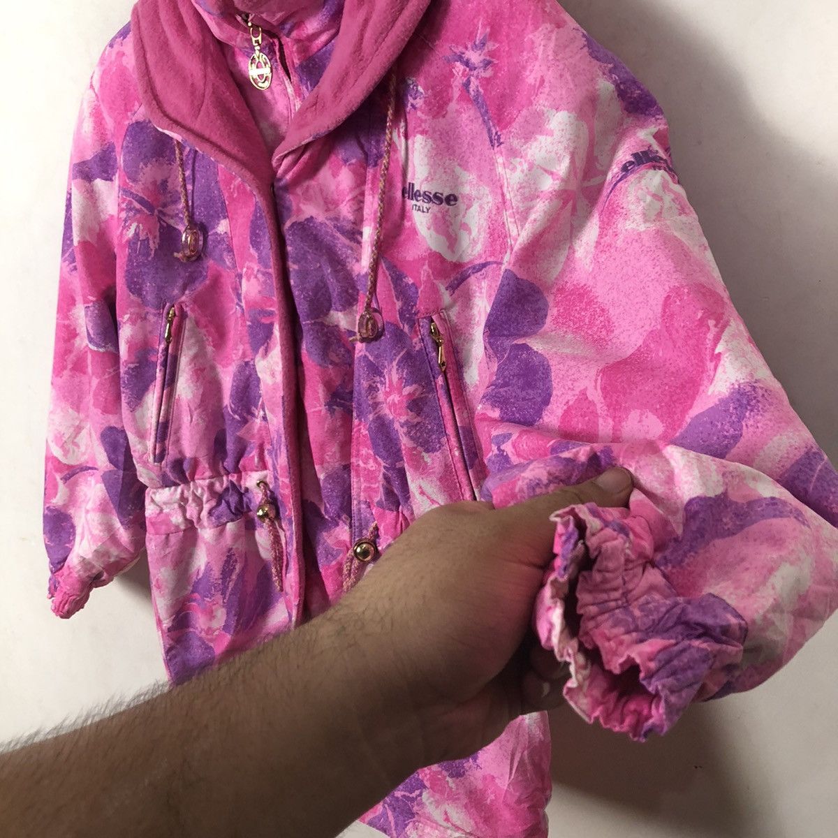 Ellesse FLORAL PINK FULLPRINT SKI JACKET ELLESSE ITALY Size US L / EU 52-54 / 3 - 6 Thumbnail
