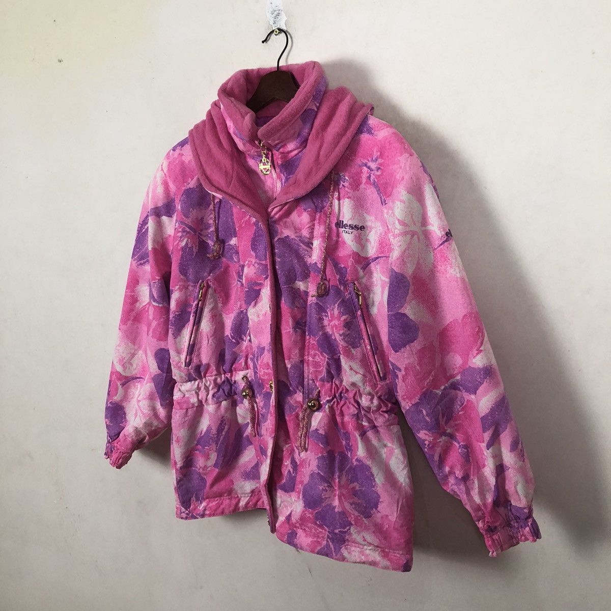Ellesse FLORAL PINK FULLPRINT SKI JACKET ELLESSE ITALY Size US L / EU 52-54 / 3 - 2 Thumbnail