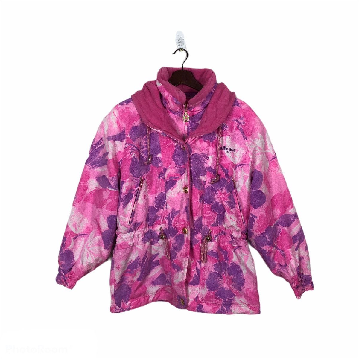 Ellesse FLORAL PINK FULLPRINT SKI JACKET ELLESSE ITALY Size US L / EU 52-54 / 3 - 1 Thumbnail