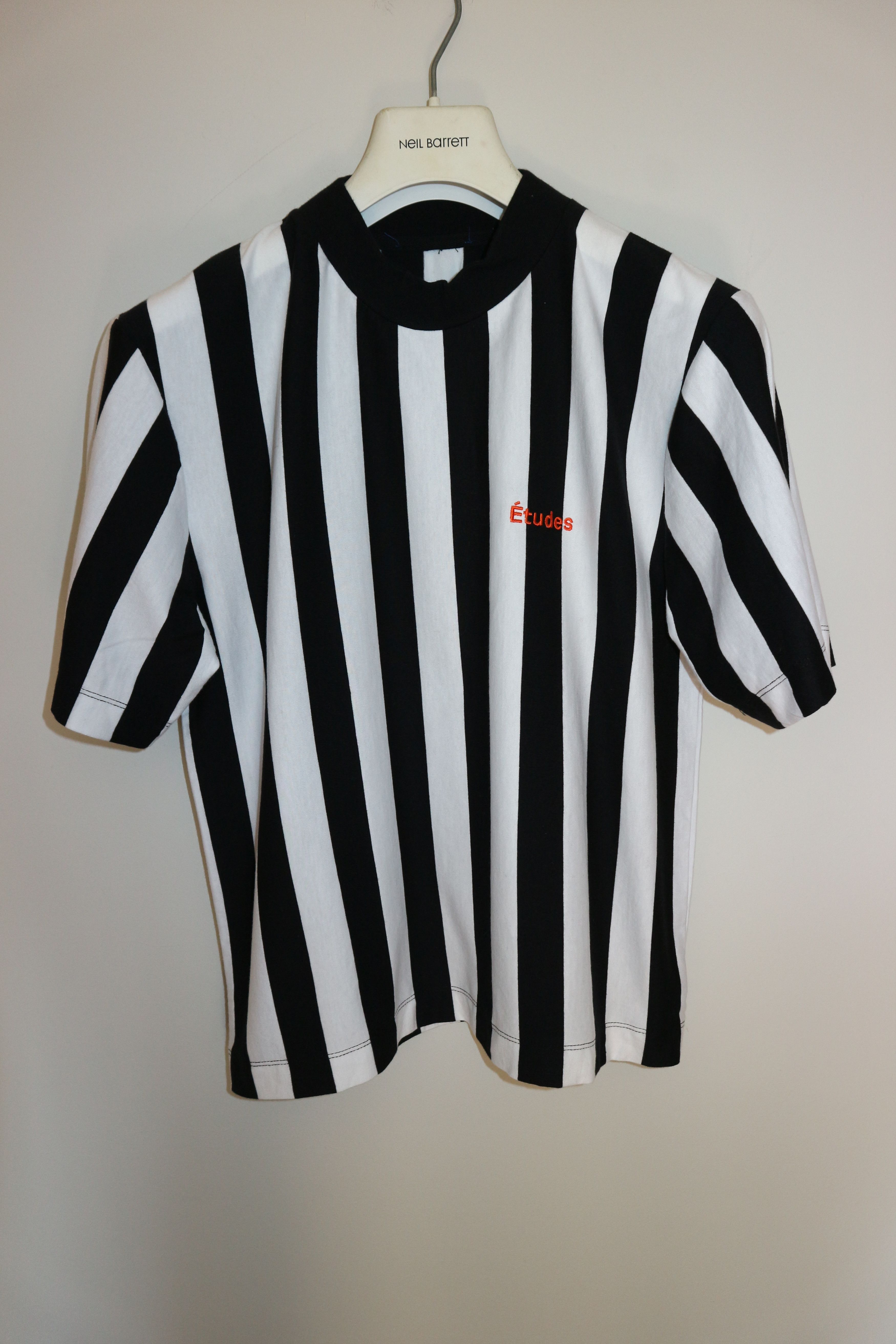 Etudes Striped logo tºshirt Size US S / EU 44-46 / 1 - 1 Thumbnail