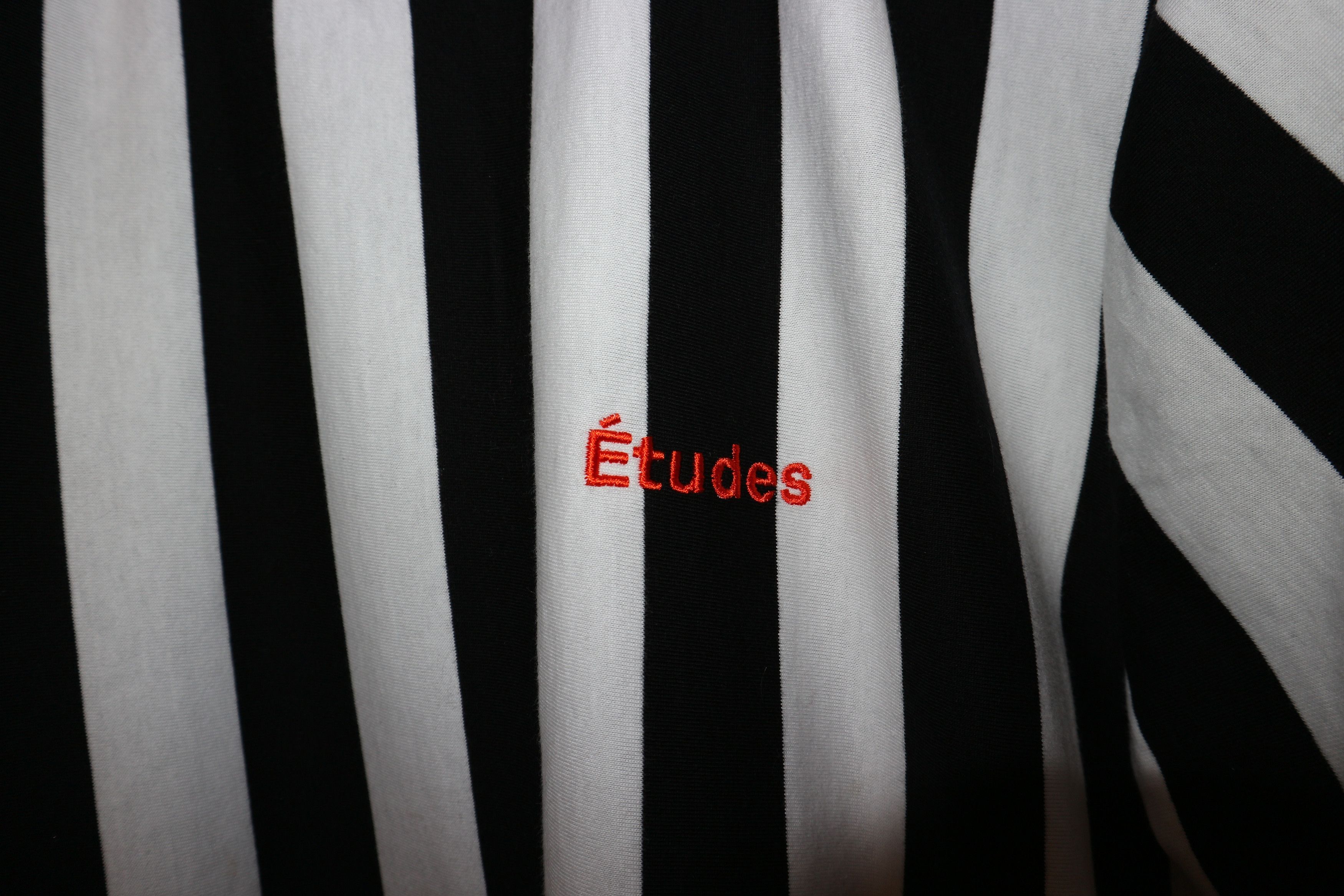 Etudes Striped logo tºshirt Size US S / EU 44-46 / 1 - 2 Thumbnail