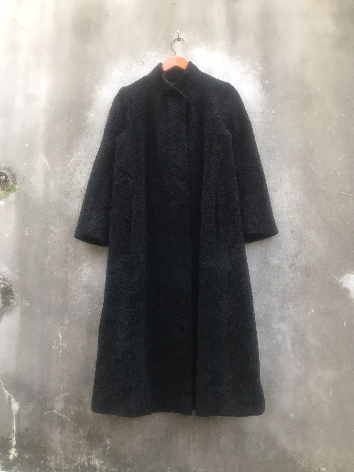 Japanese Brand 🔥Rare🔥Vtg Rotiny Fur Broadtail Long Coat Size M / US 6-8 / IT 42-44 - 6 Thumbnail
