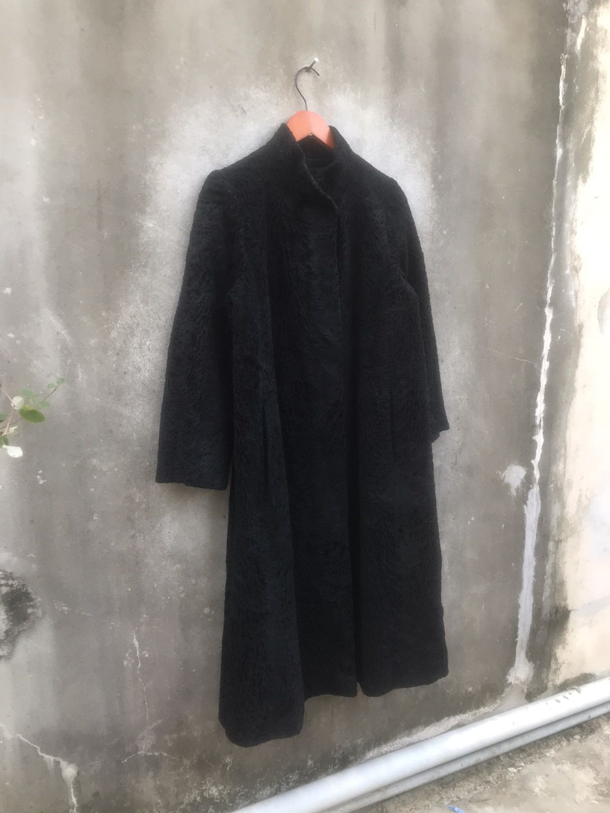 Japanese Brand 🔥Rare🔥Vtg Rotiny Fur Broadtail Long Coat Size M / US 6-8 / IT 42-44 - 5 Thumbnail