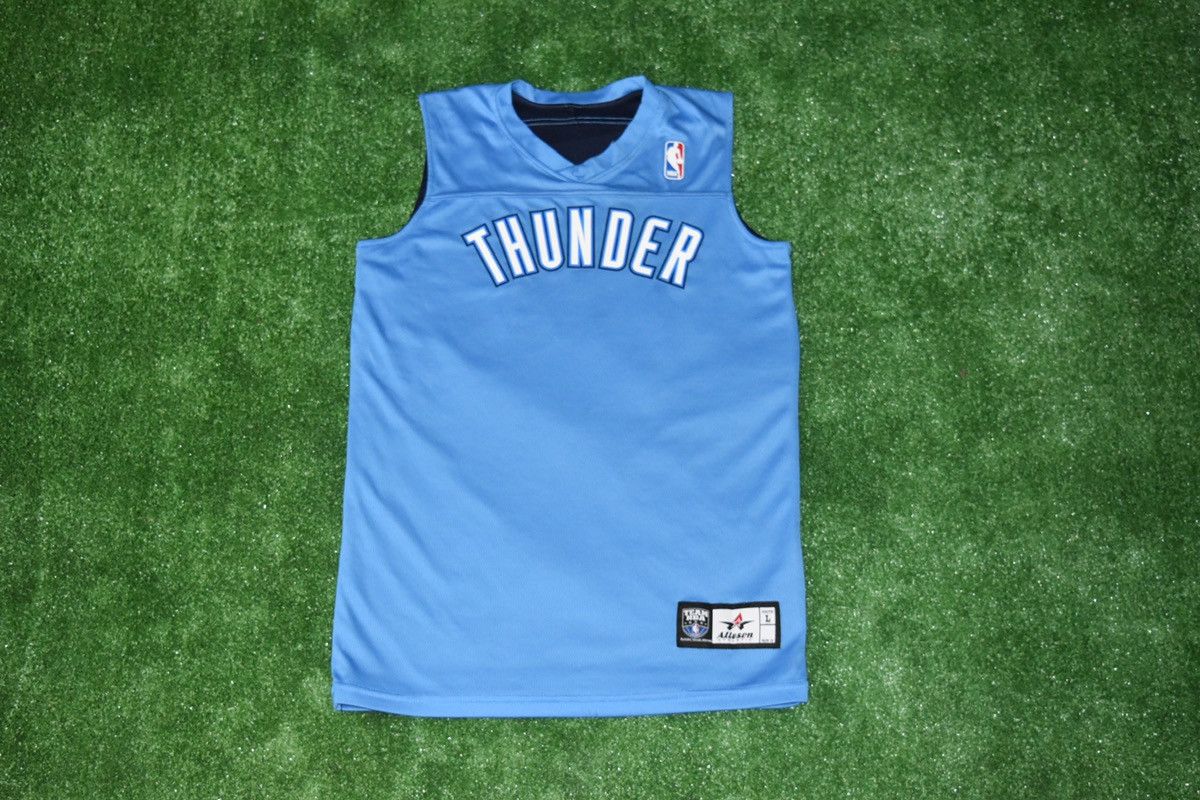 image of 2008-09 Okc Thunder Nba Reversible Practice Jersey in Blue, Men's (Size Small)