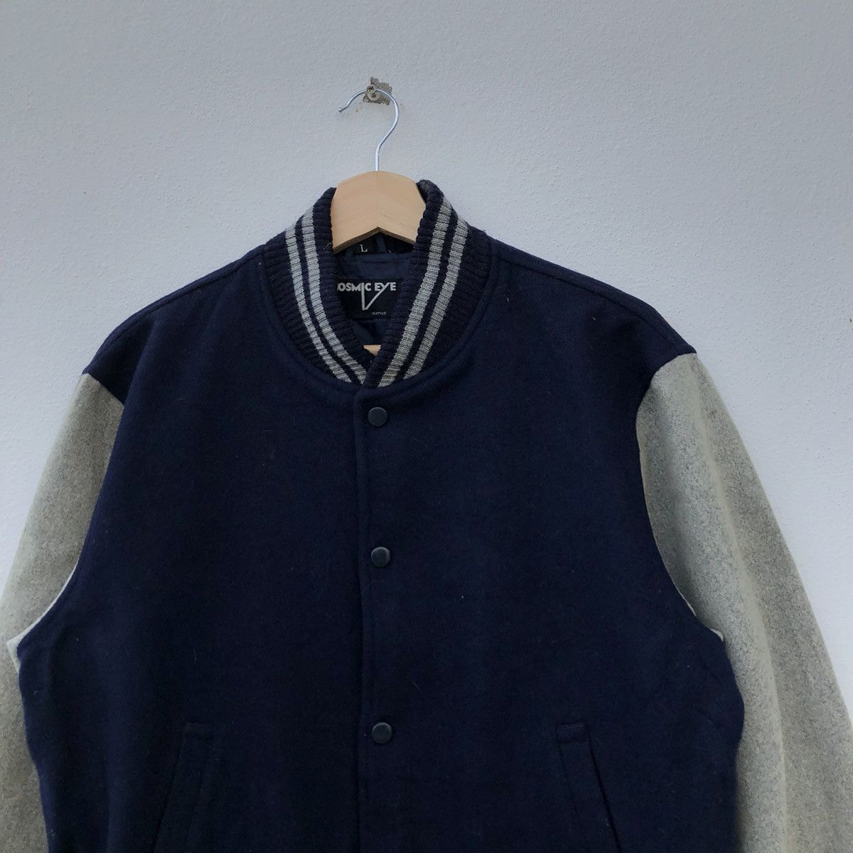 Japanese Brand VARSITY JACKET COSMIC EYE Size US L / EU 52-54 / 3 - 3 Thumbnail