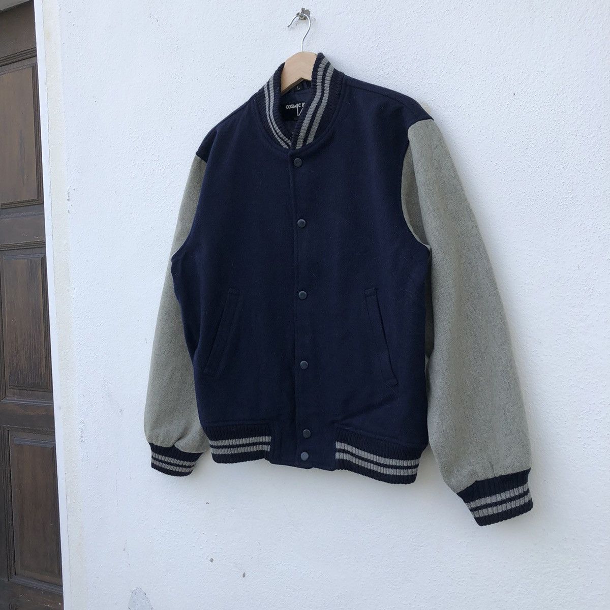 Japanese Brand VARSITY JACKET COSMIC EYE Size US L / EU 52-54 / 3 - 2 Thumbnail
