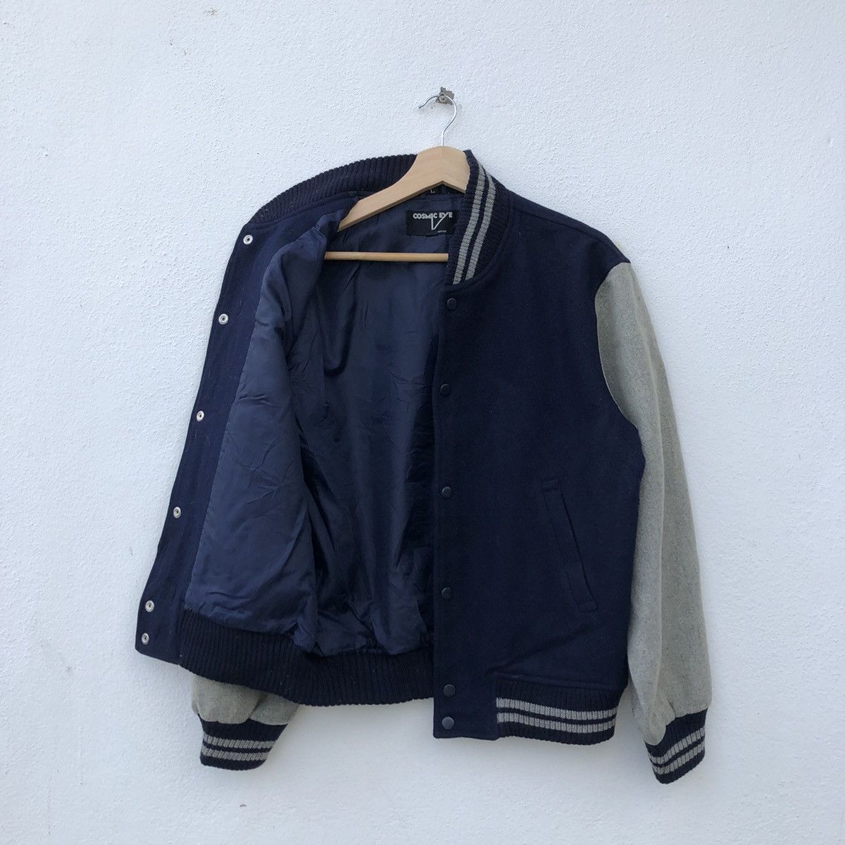 Japanese Brand VARSITY JACKET COSMIC EYE Size US L / EU 52-54 / 3 - 7 Thumbnail