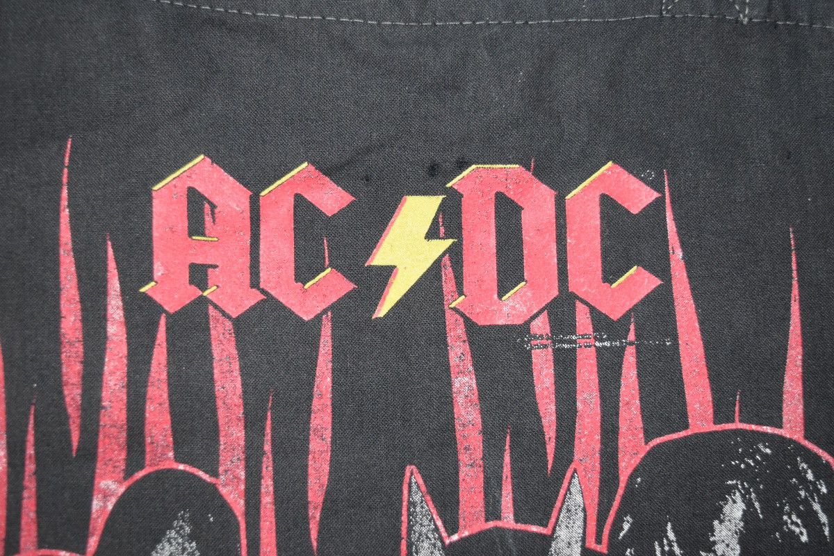 Band Tees 1980s AC/DC Vintage Bejeweled Tote Bag Size ONE SIZE - 2 Thumbnail