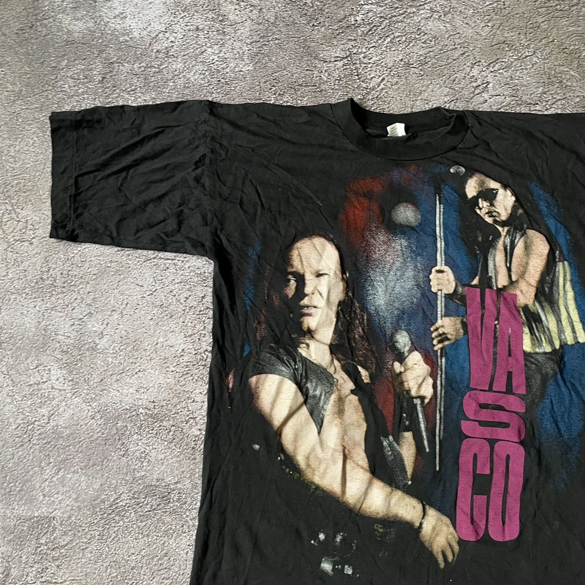 Vintage Vintage 90s Y2K Graphic Tee Dark Grunge Streetwear Worn In M Size US M / EU 48-50 / 2 - 4 Thumbnail