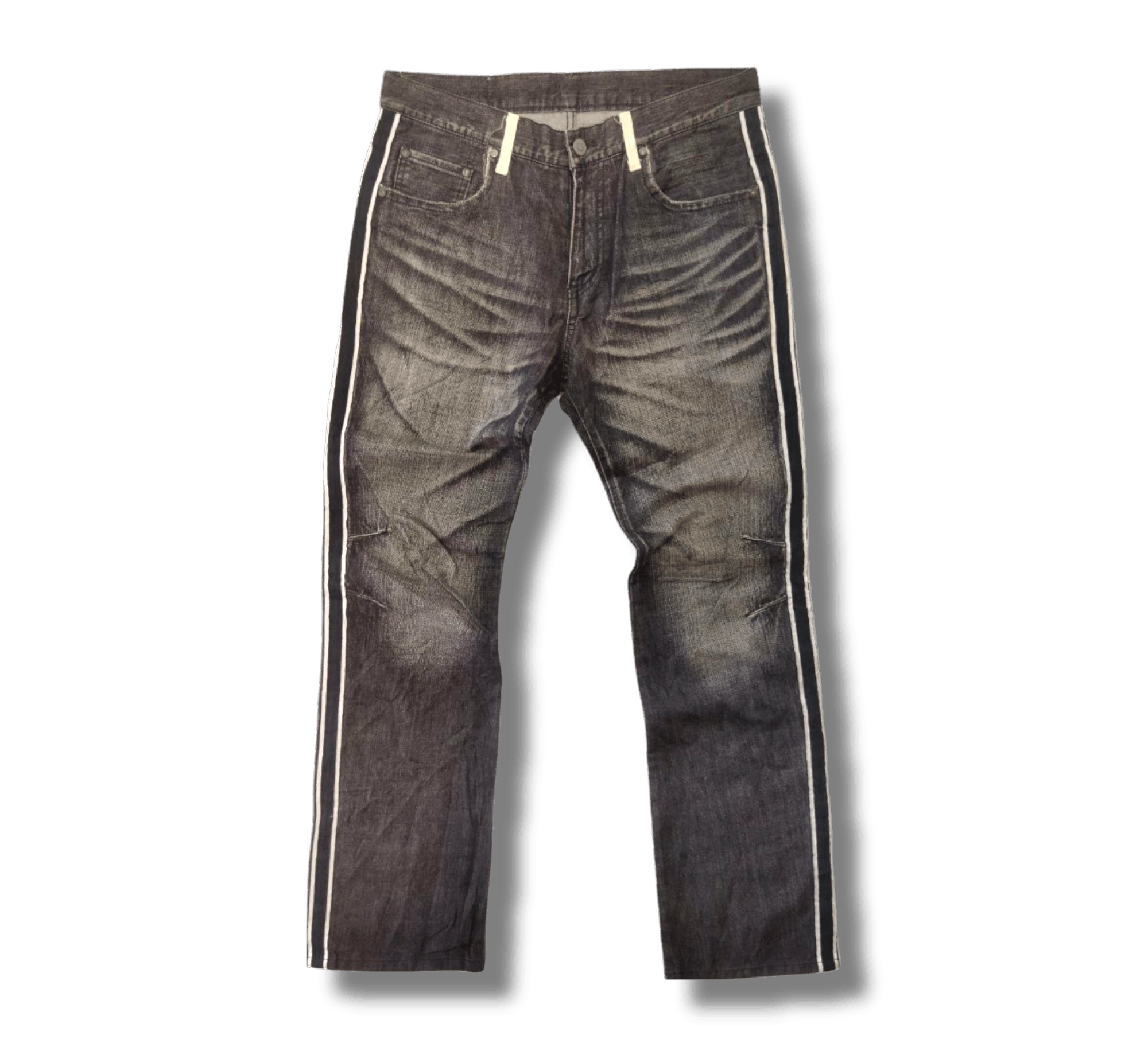 Abahouse Abahouse archive liner leather flared jeans | Grailed