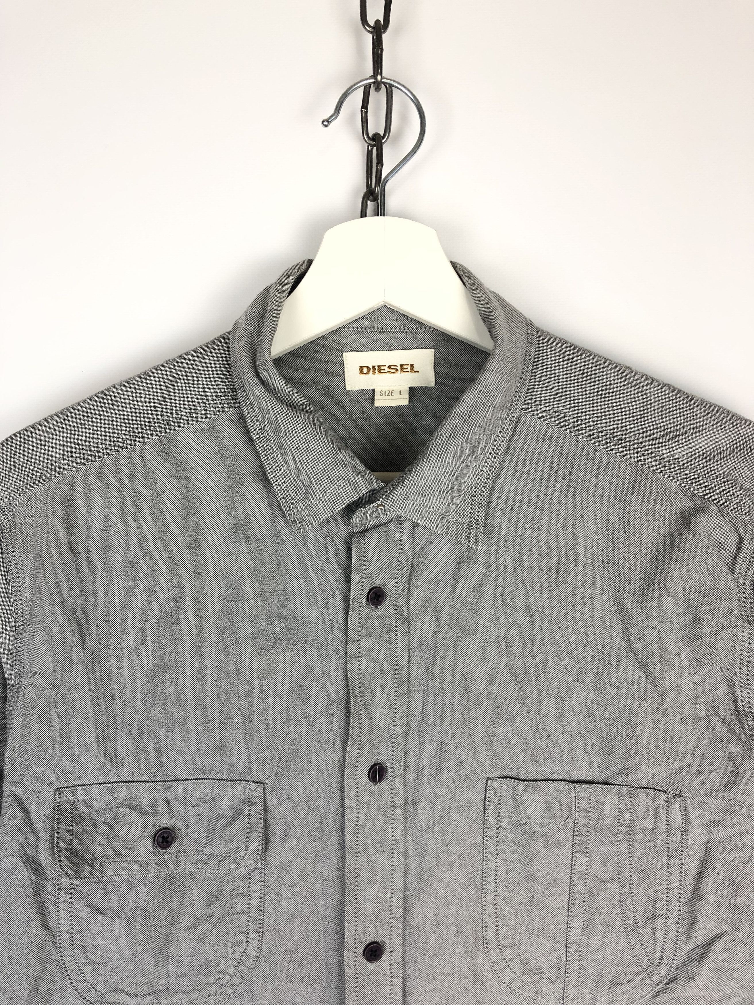 Diesel DIESEL SHIRT BUTTON DOWN GRAY SIZE L Size US L / EU 52-54 / 3 - 2 Thumbnail