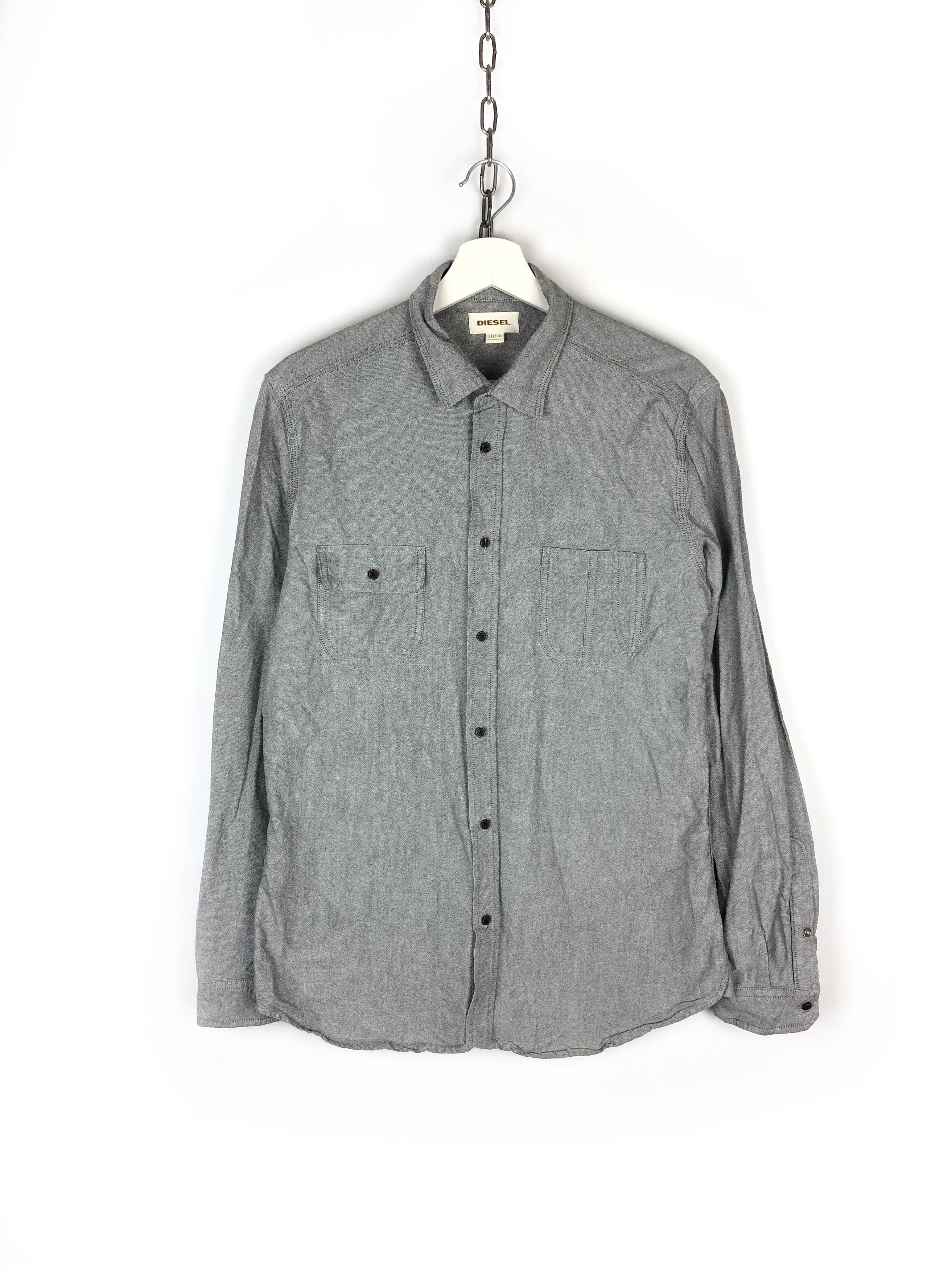 Diesel DIESEL SHIRT BUTTON DOWN GRAY SIZE L Size US L / EU 52-54 / 3 - 1 Thumbnail