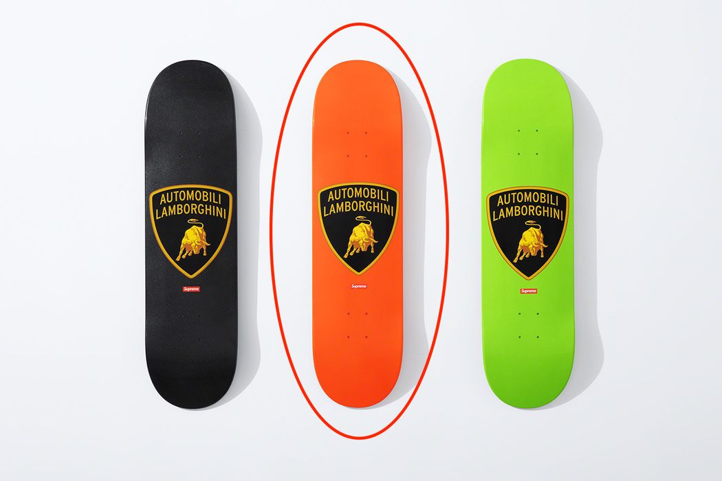 Supreme Supreme Lamborghini Skateboard Deck (Orange) | Grailed