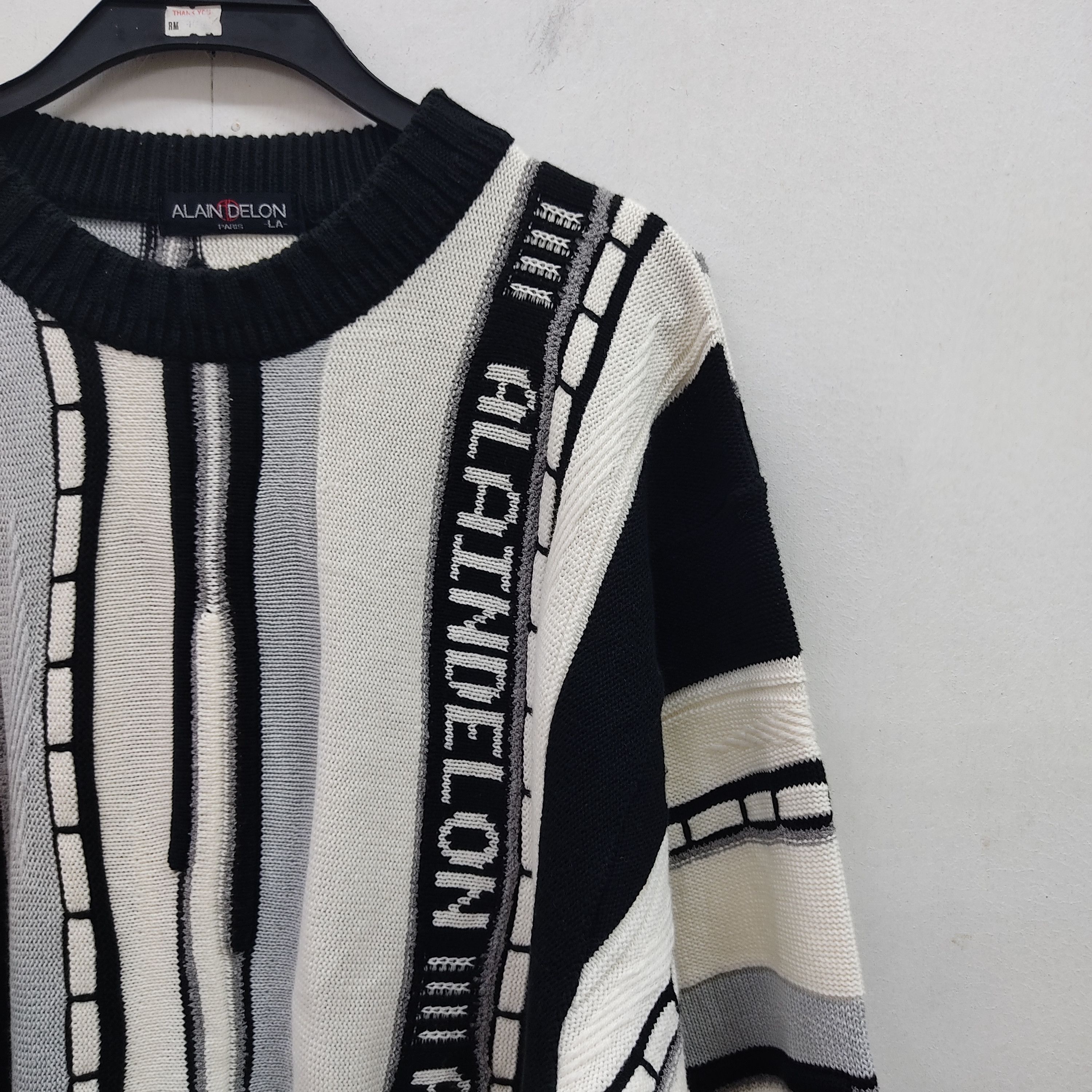 Designer × Other Alain Delon Paris Stripe Like Coogi Knitwear Jumper Size US M / EU 48-50 / 2 - 7 Thumbnail