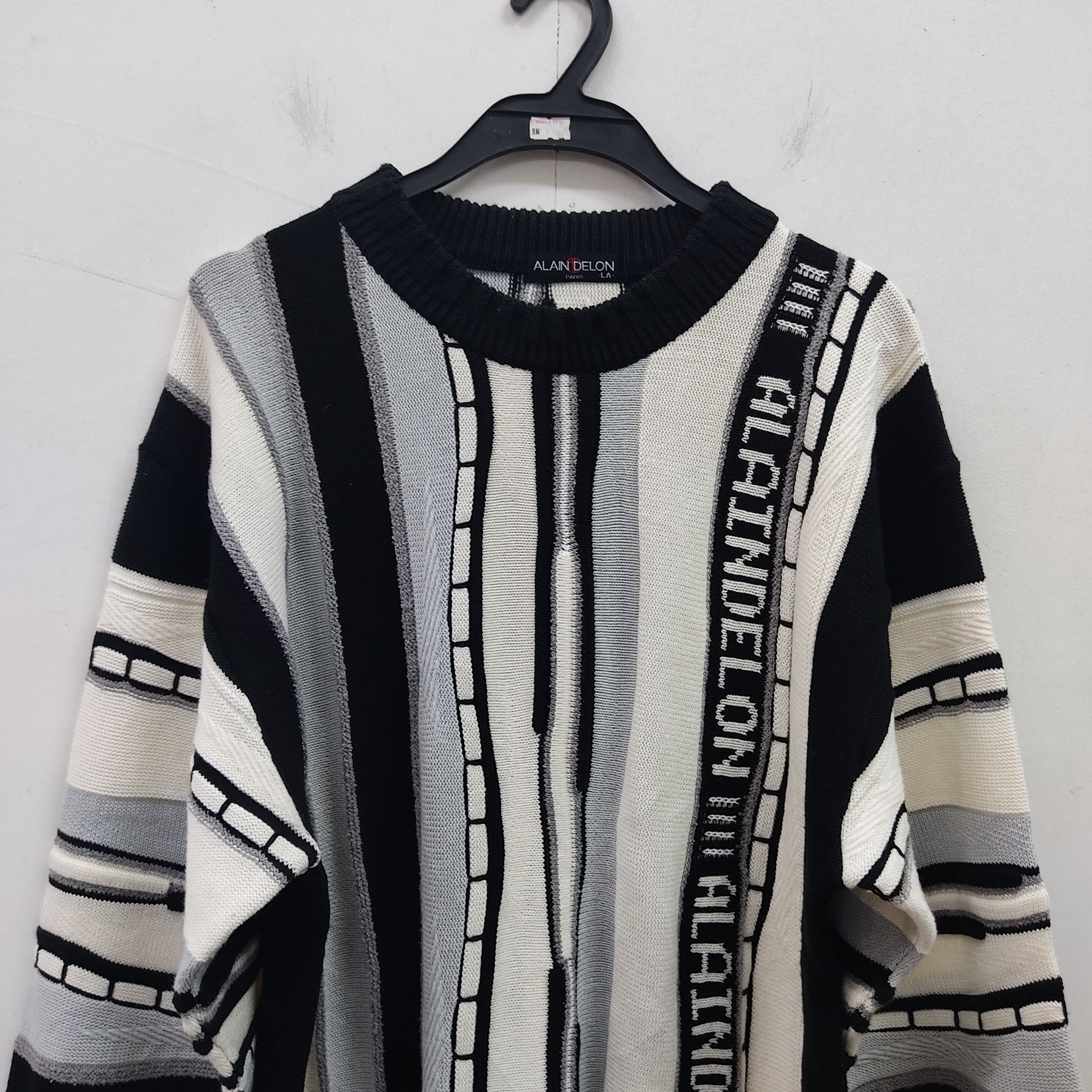 Designer × Other Alain Delon Paris Stripe Like Coogi Knitwear Jumper Size US M / EU 48-50 / 2 - 3 Thumbnail