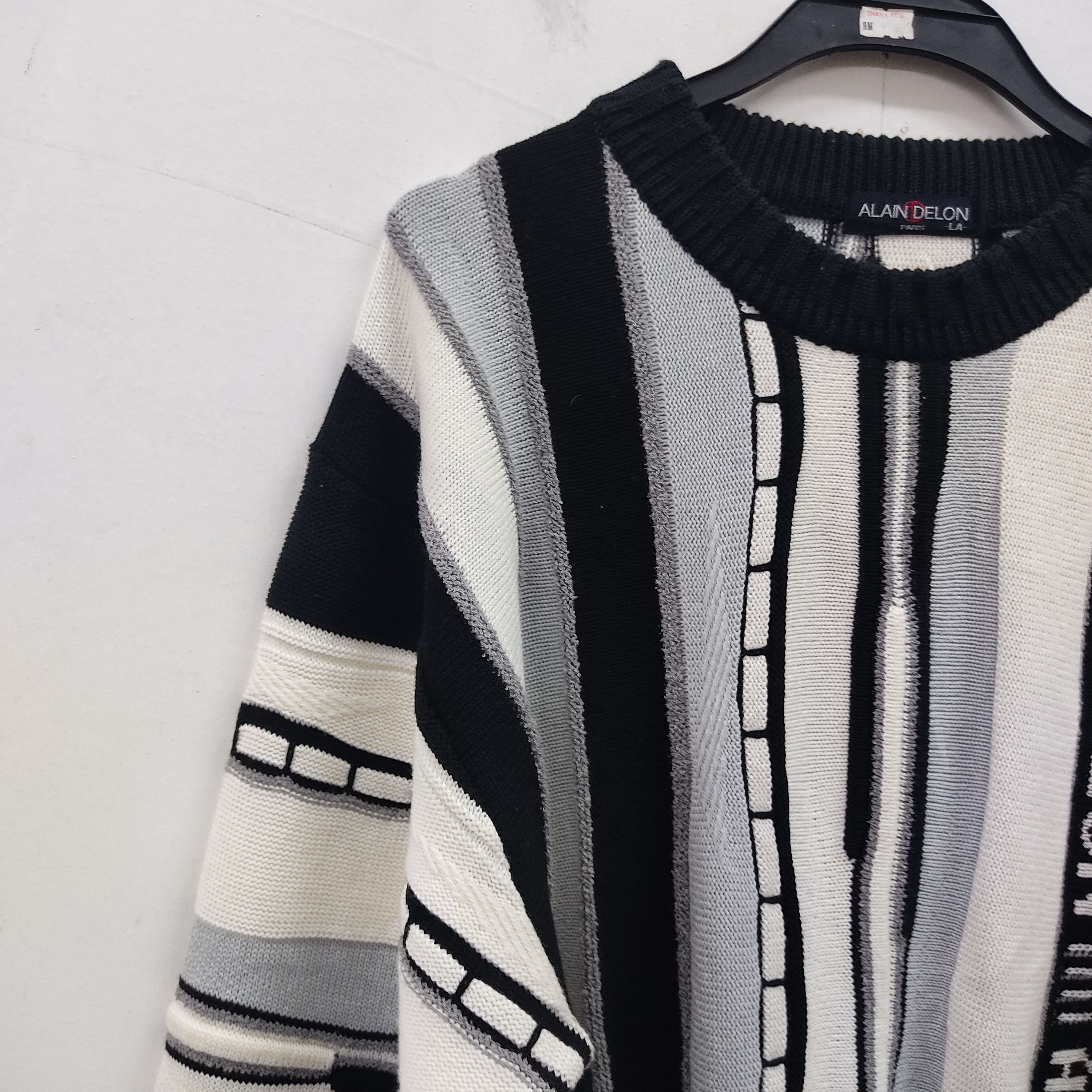 Designer × Other Alain Delon Paris Stripe Like Coogi Knitwear Jumper Size US M / EU 48-50 / 2 - 6 Thumbnail