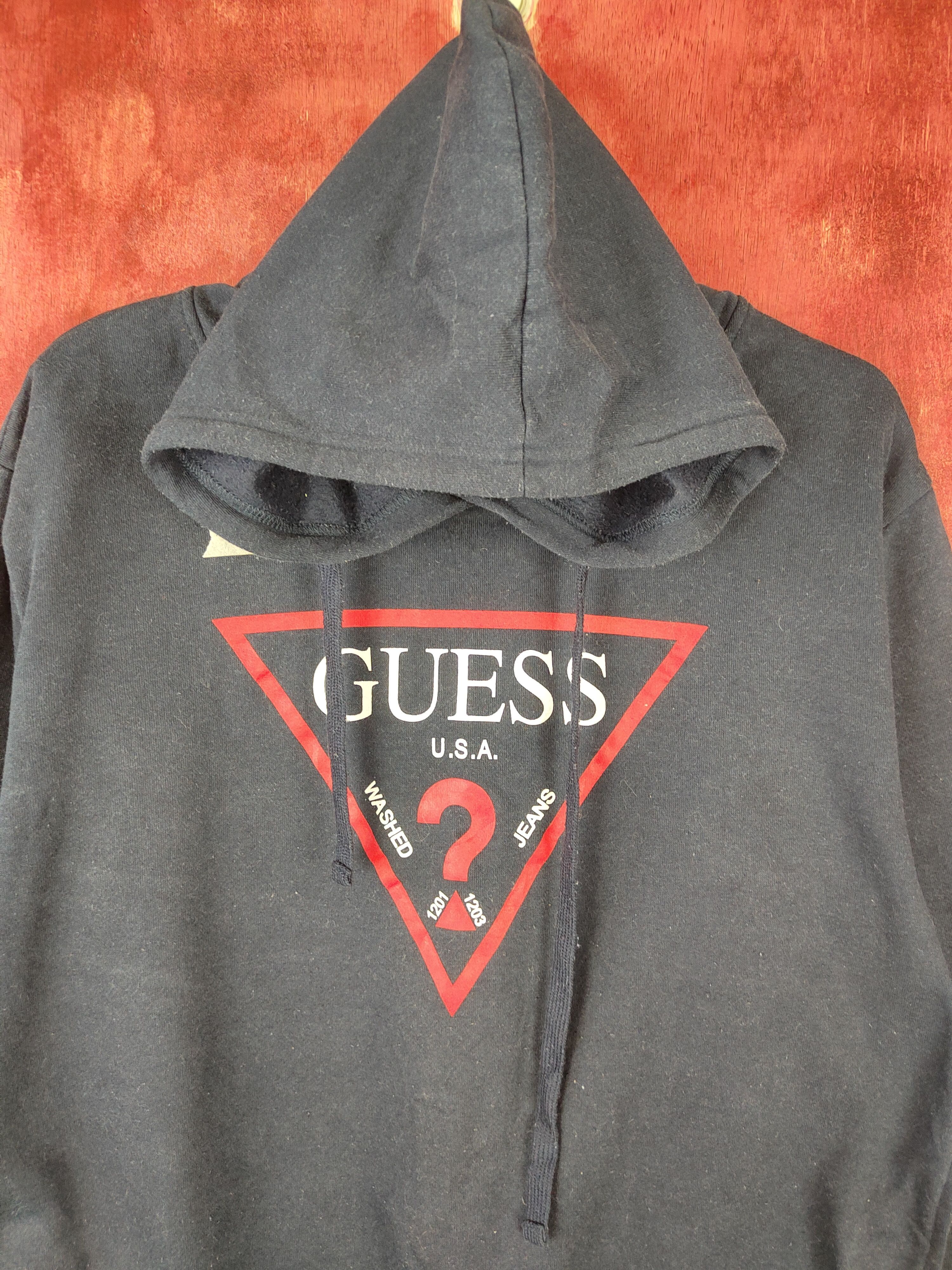 Guess Guess Dark Blue Hoodie Sweatshirt #5285 Size M / US 6-8 / IT 42-44 - 2 Thumbnail