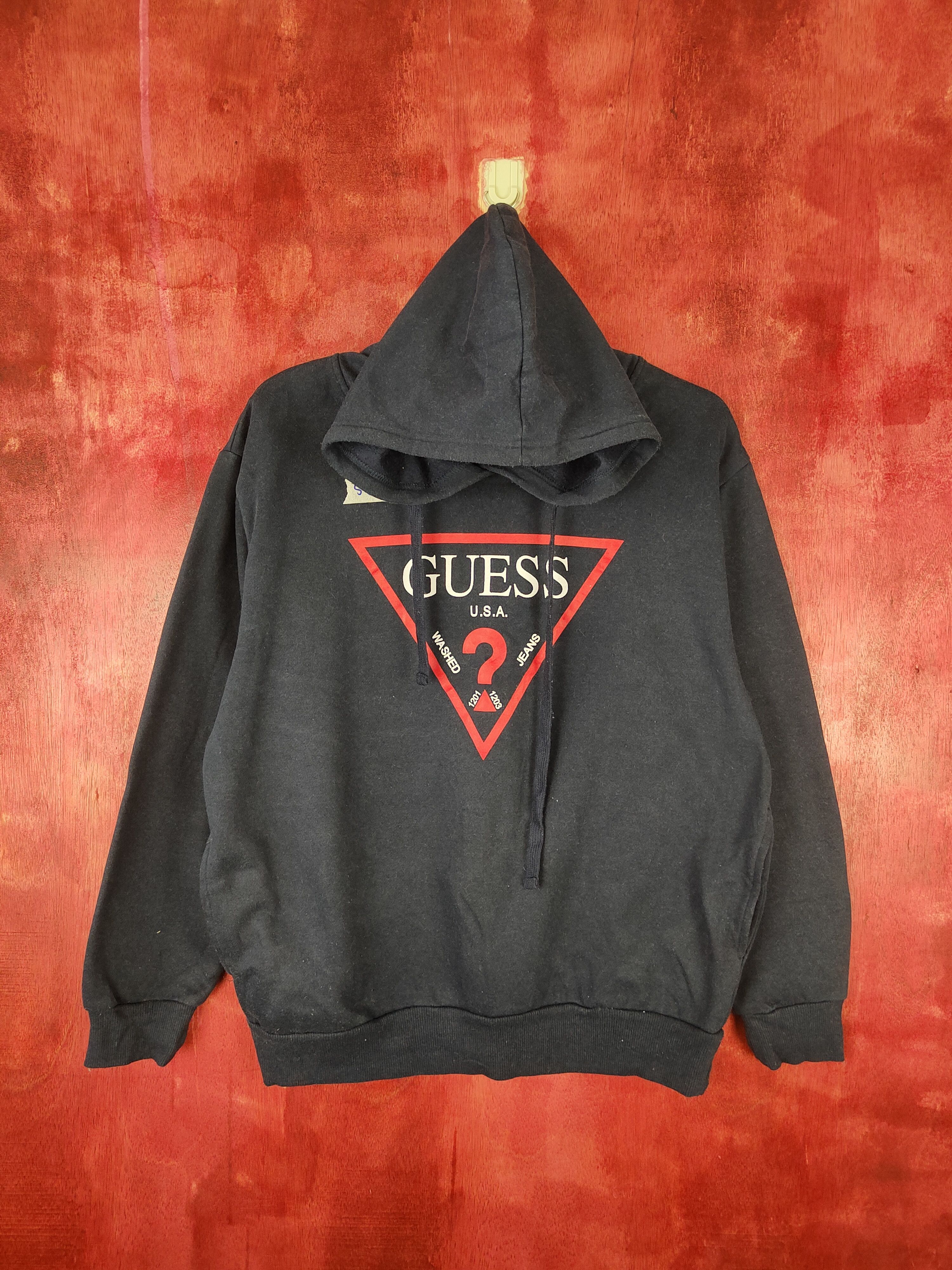 Guess Guess Dark Blue Hoodie Sweatshirt #5285 Size M / US 6-8 / IT 42-44 - 1 Thumbnail