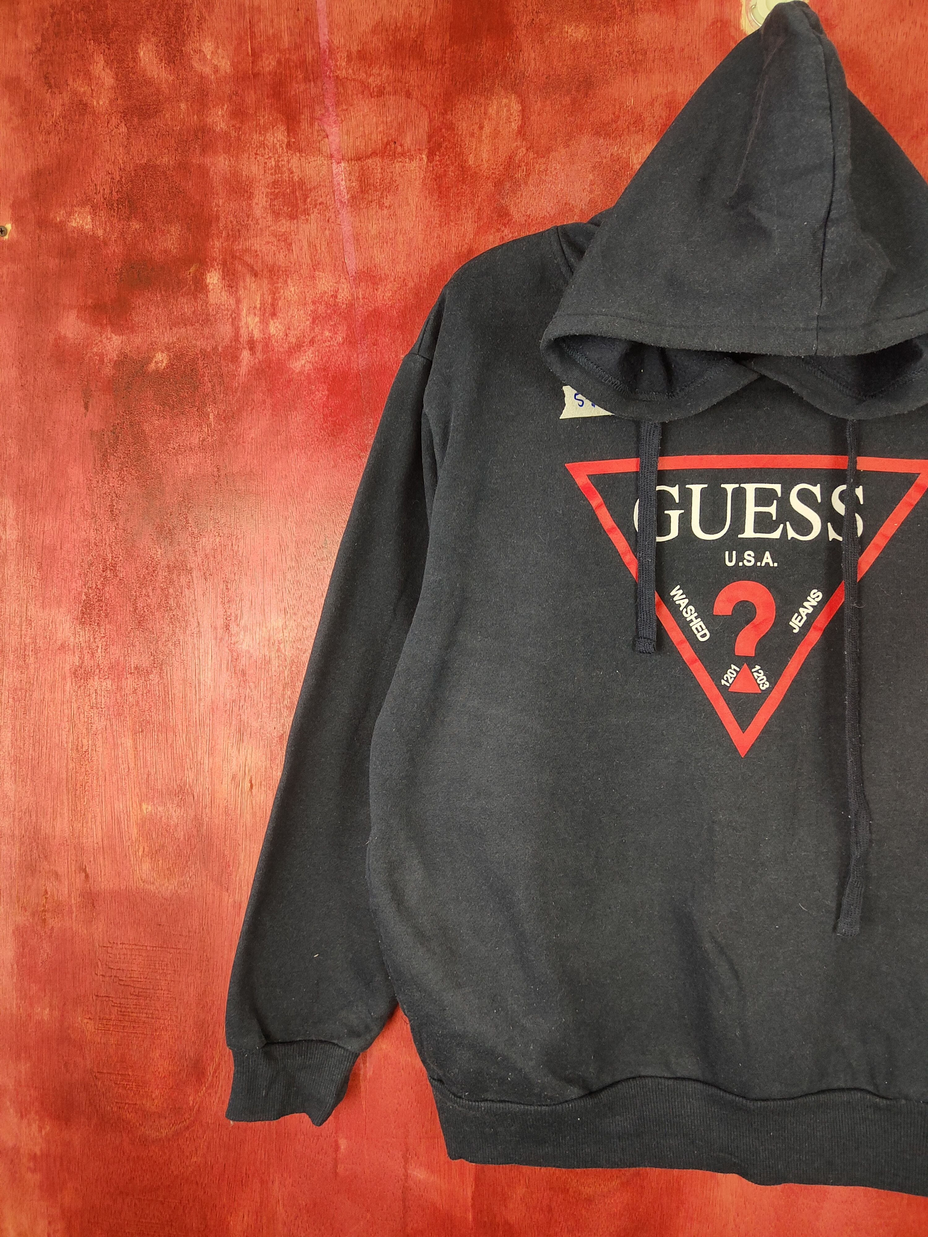 Guess Guess Dark Blue Hoodie Sweatshirt #5285 Size M / US 6-8 / IT 42-44 - 6 Thumbnail
