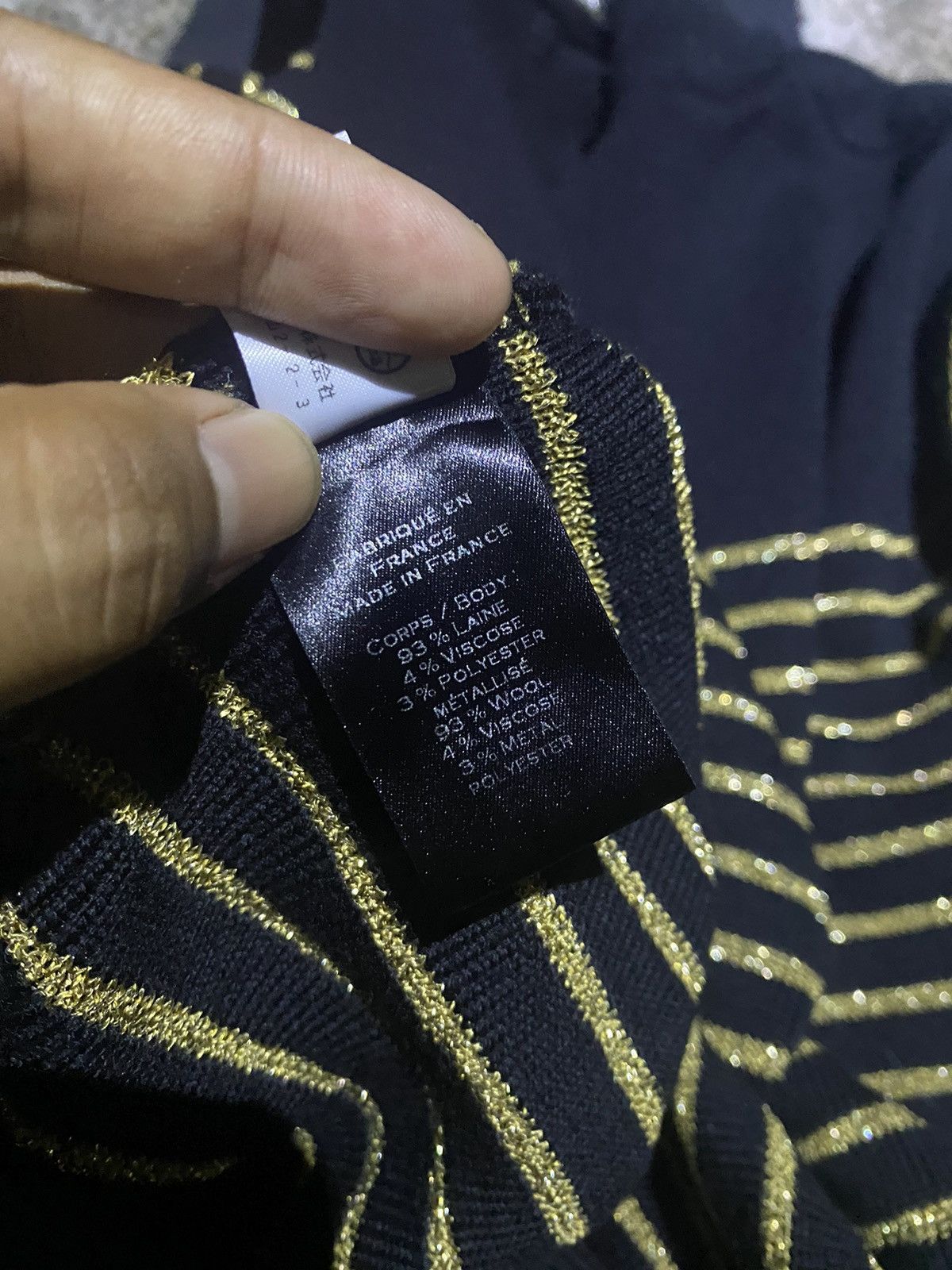 Balmain gold striped Size US M / EU 48-50 / 2 - 6 Thumbnail