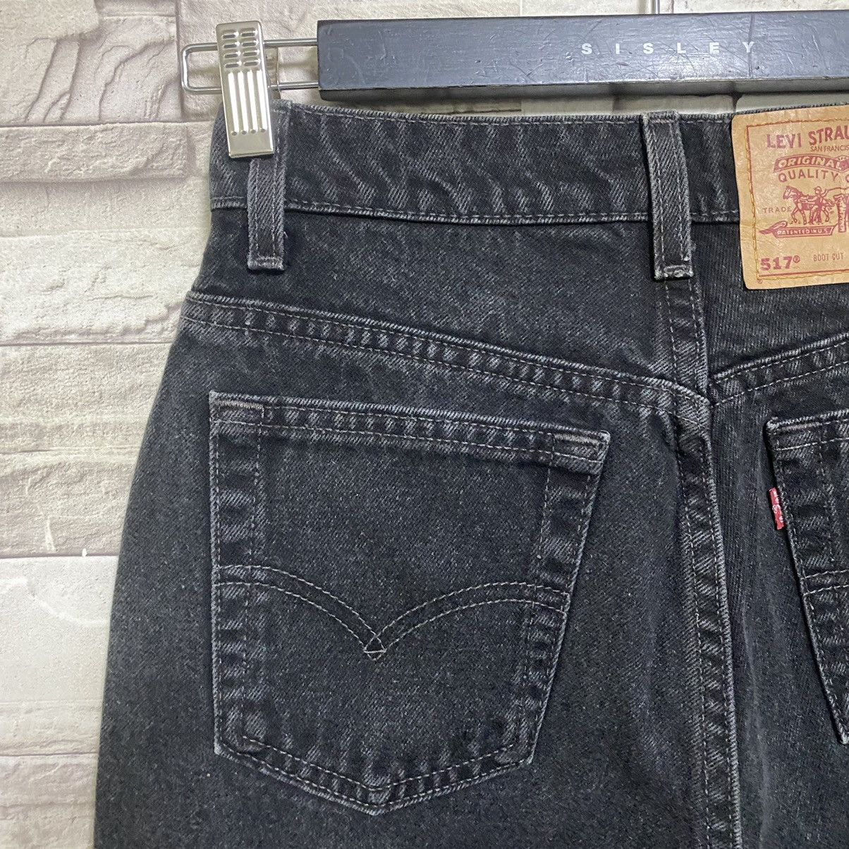 Levi's Vintage 90s Levis 517 Super Black Boot Cut Jeans Size 27" / US 4 / IT 40 - 14 Thumbnail